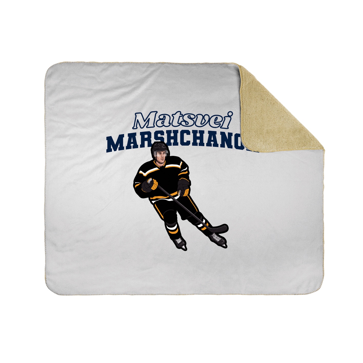 Throw Blanket — Name Arch in White
