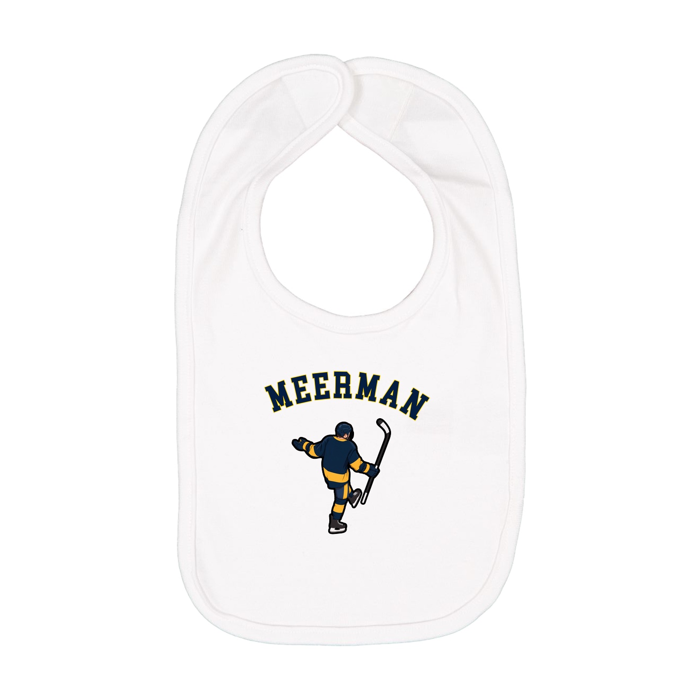 Infant Bib — Shirsey Arch in White