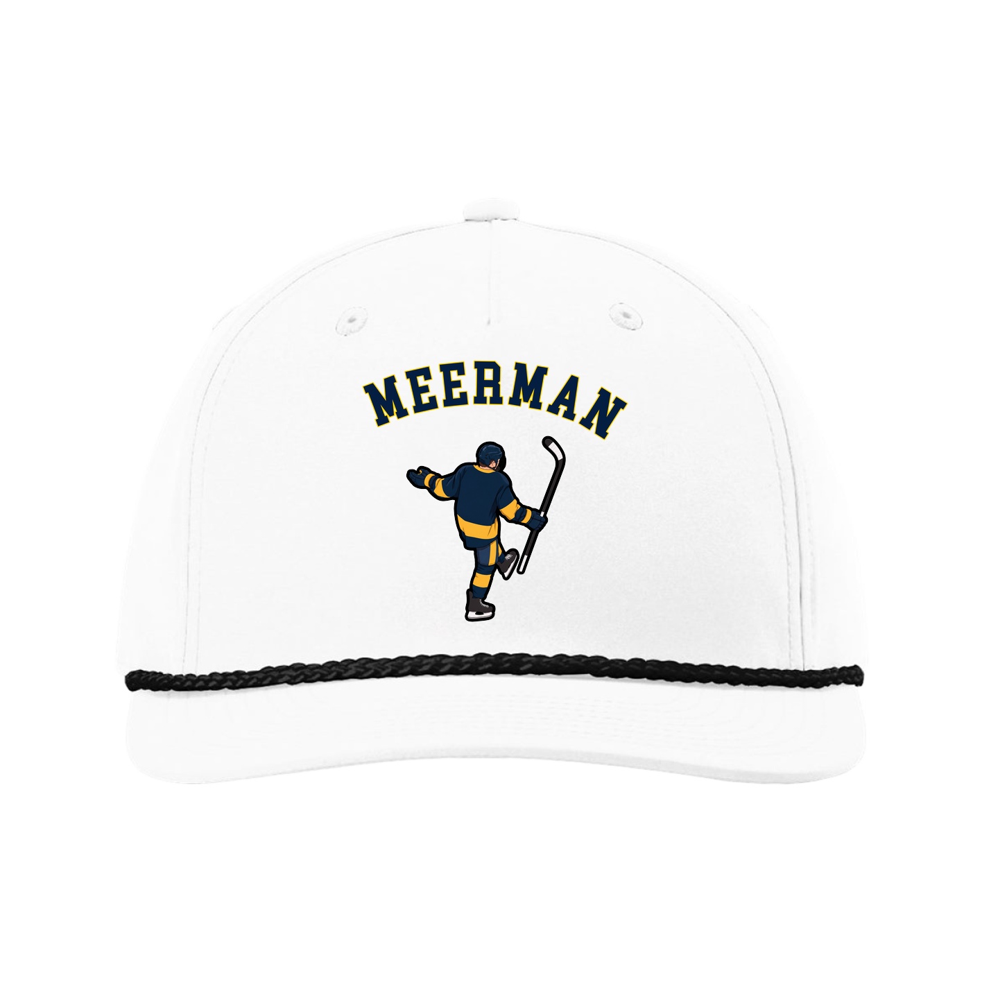 Five-Panel Classic Rope Cap — Shirsey Arch in White