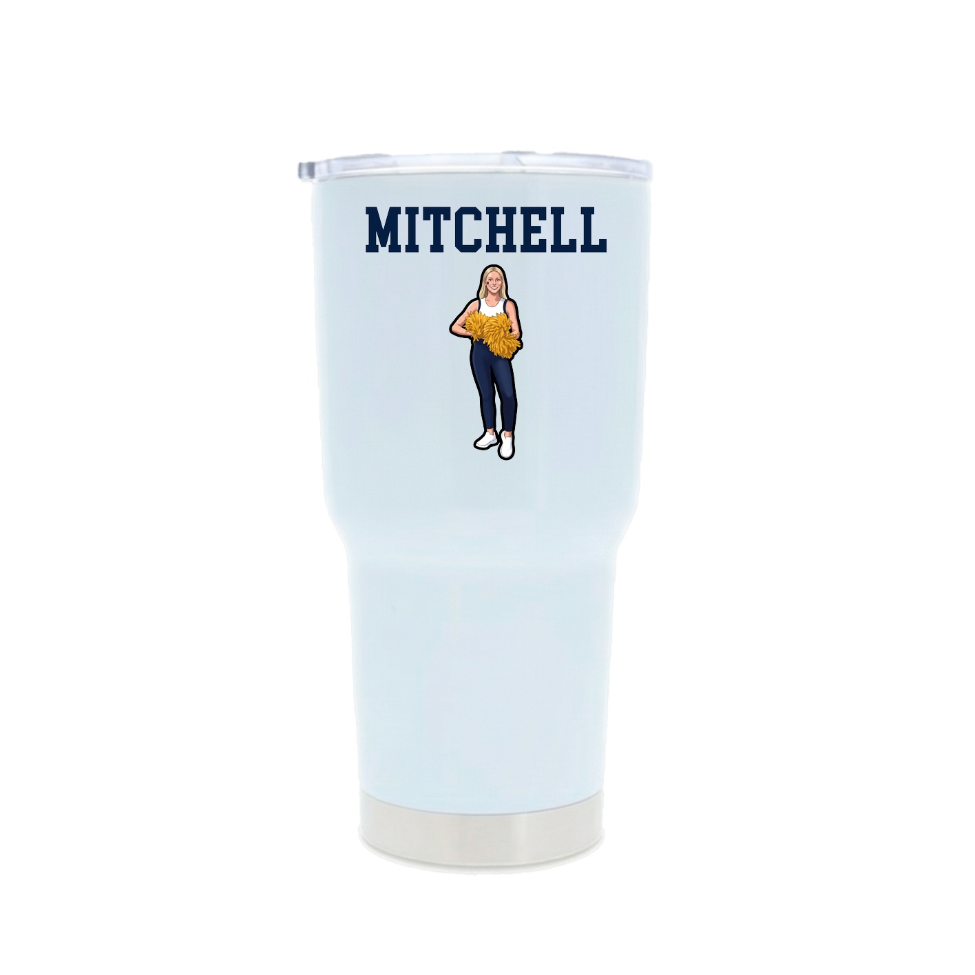 30oz Stainless Steel Tumbler — Shirsey in White