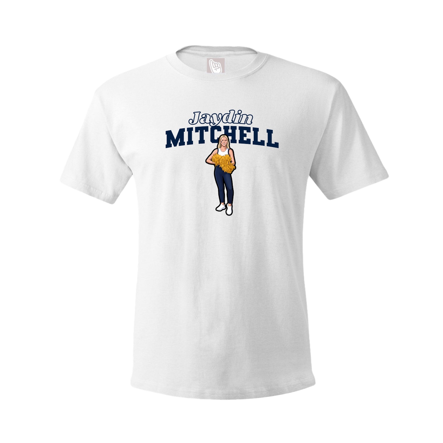Youth Tee — Name Arch in White