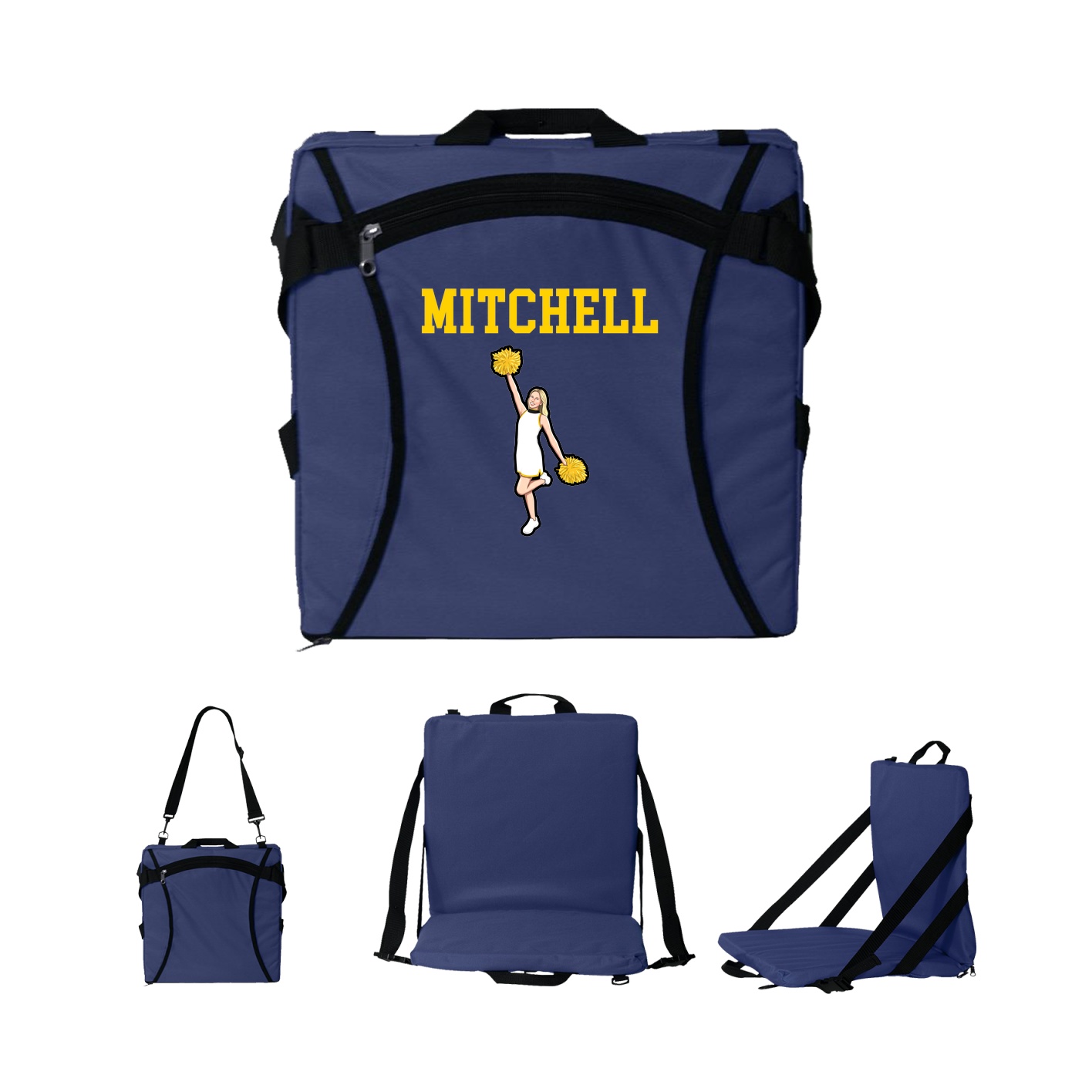 Folding Stadium Seat — Shirsey in Navy