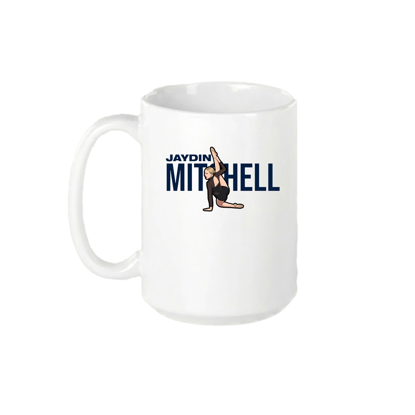 15oz Coffee Mug — Player Name in White