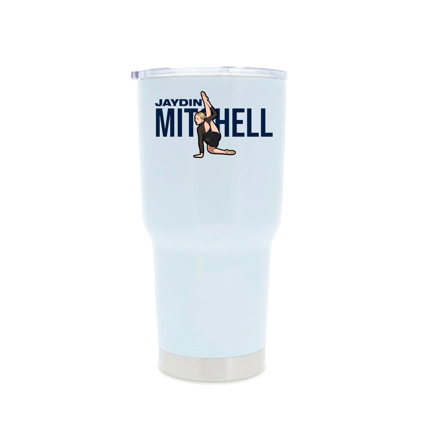 30oz Stainless Steel Tumbler — Player Name in White