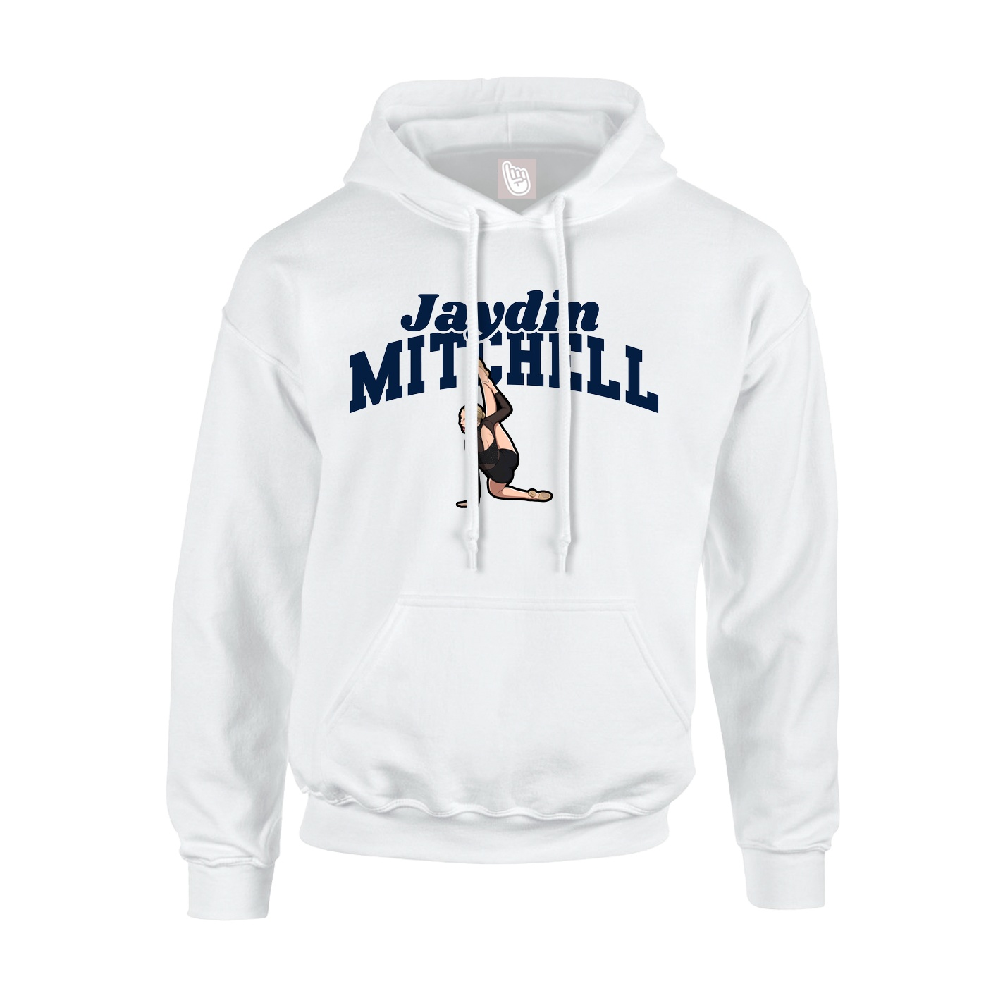 Youth Hoodie — Signature Arch in White