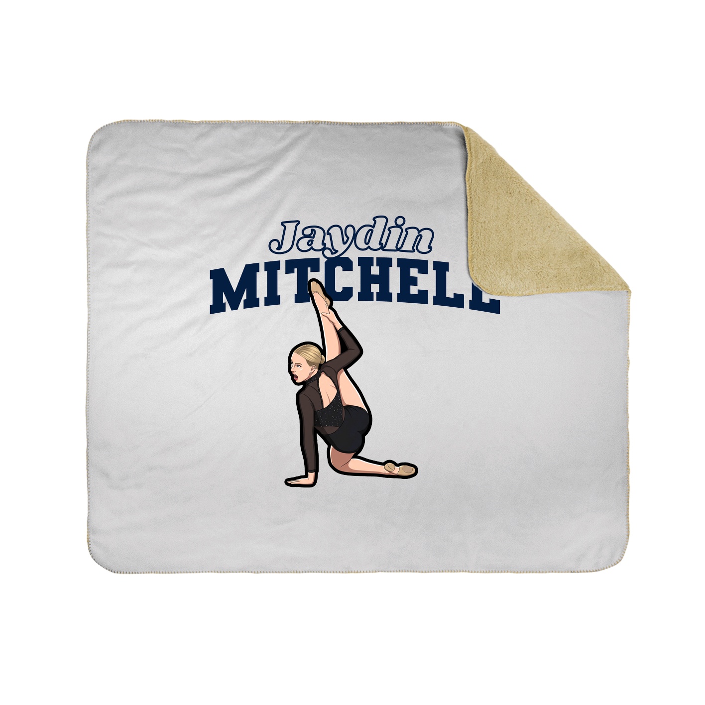 Throw Blanket — Name Arch in White