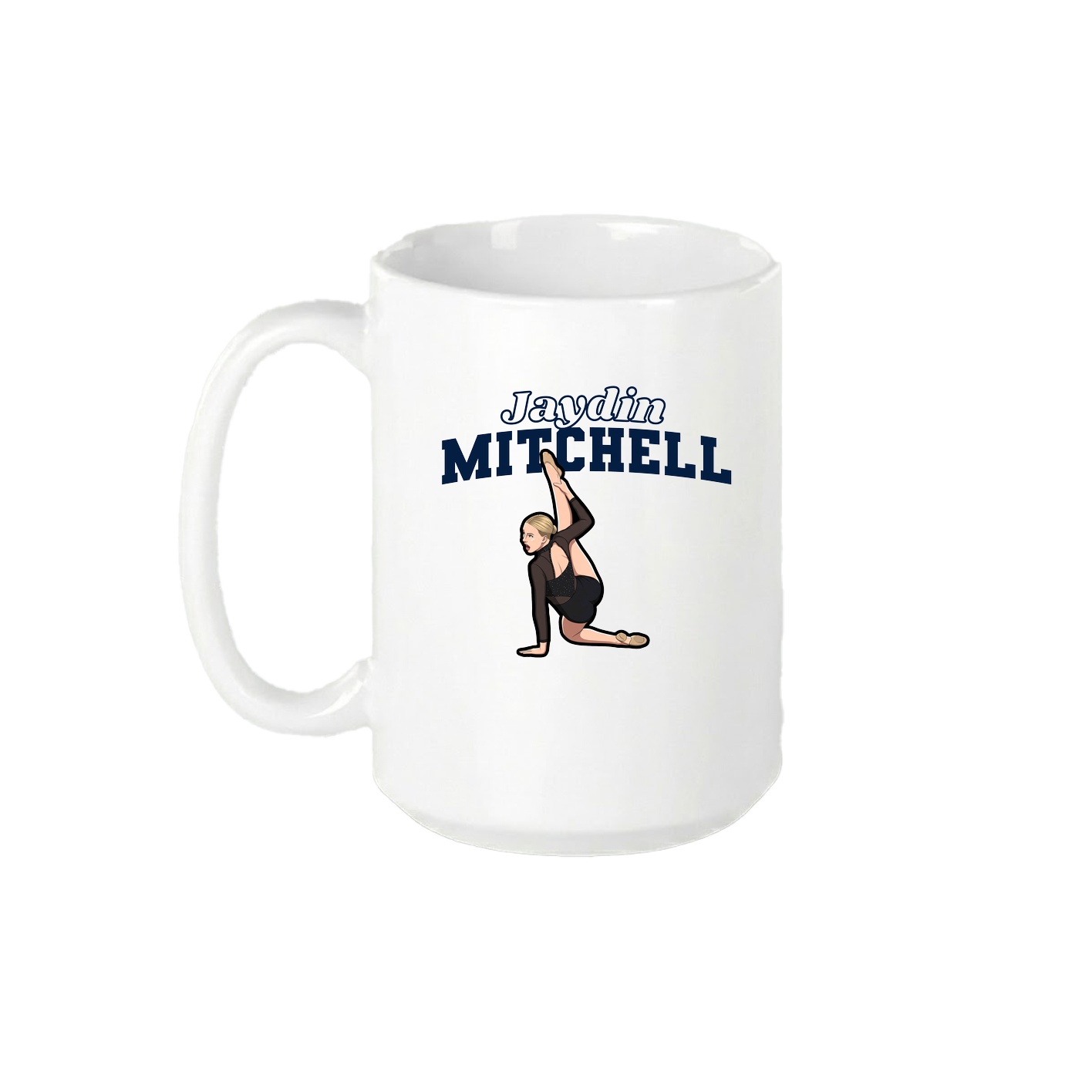 15oz Coffee Mug — Name Arch in White