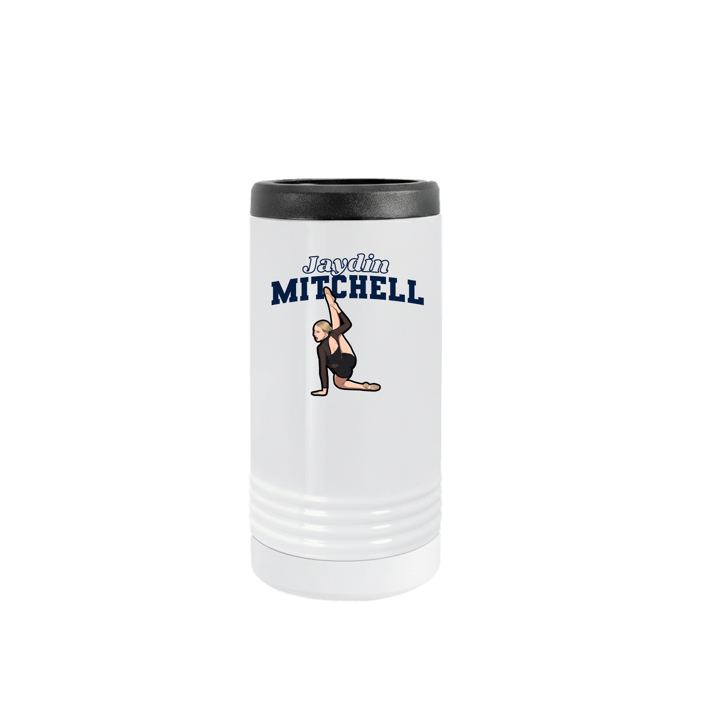 Slim Beverage Holder — Name Arch in White