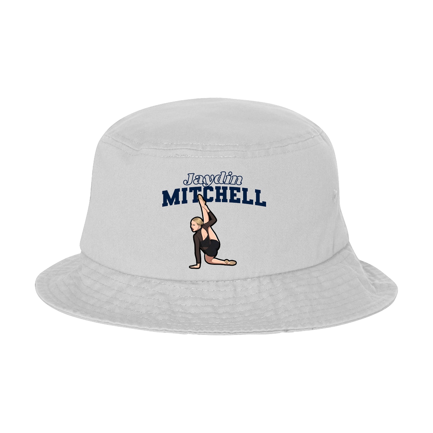 Bucket Cap — Name Arch in White