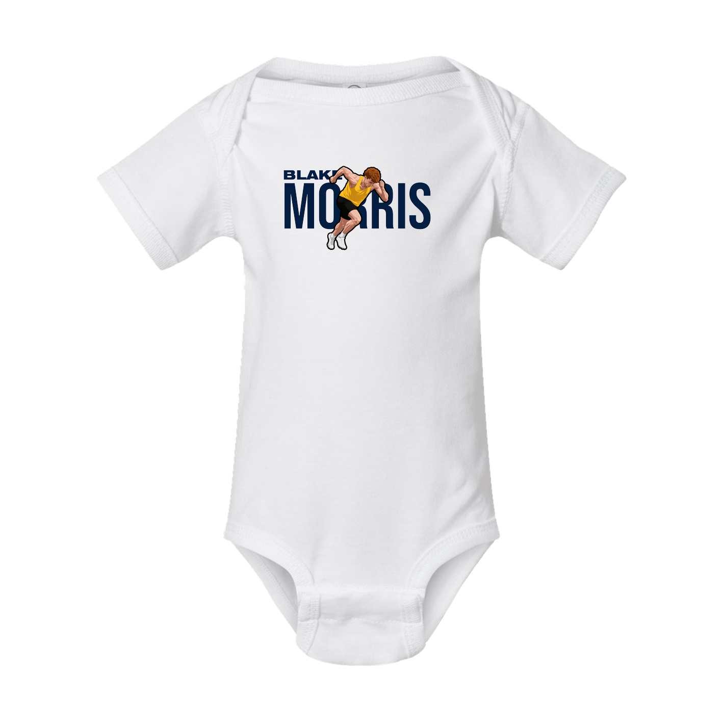 Baby Onesie — Player Name in White