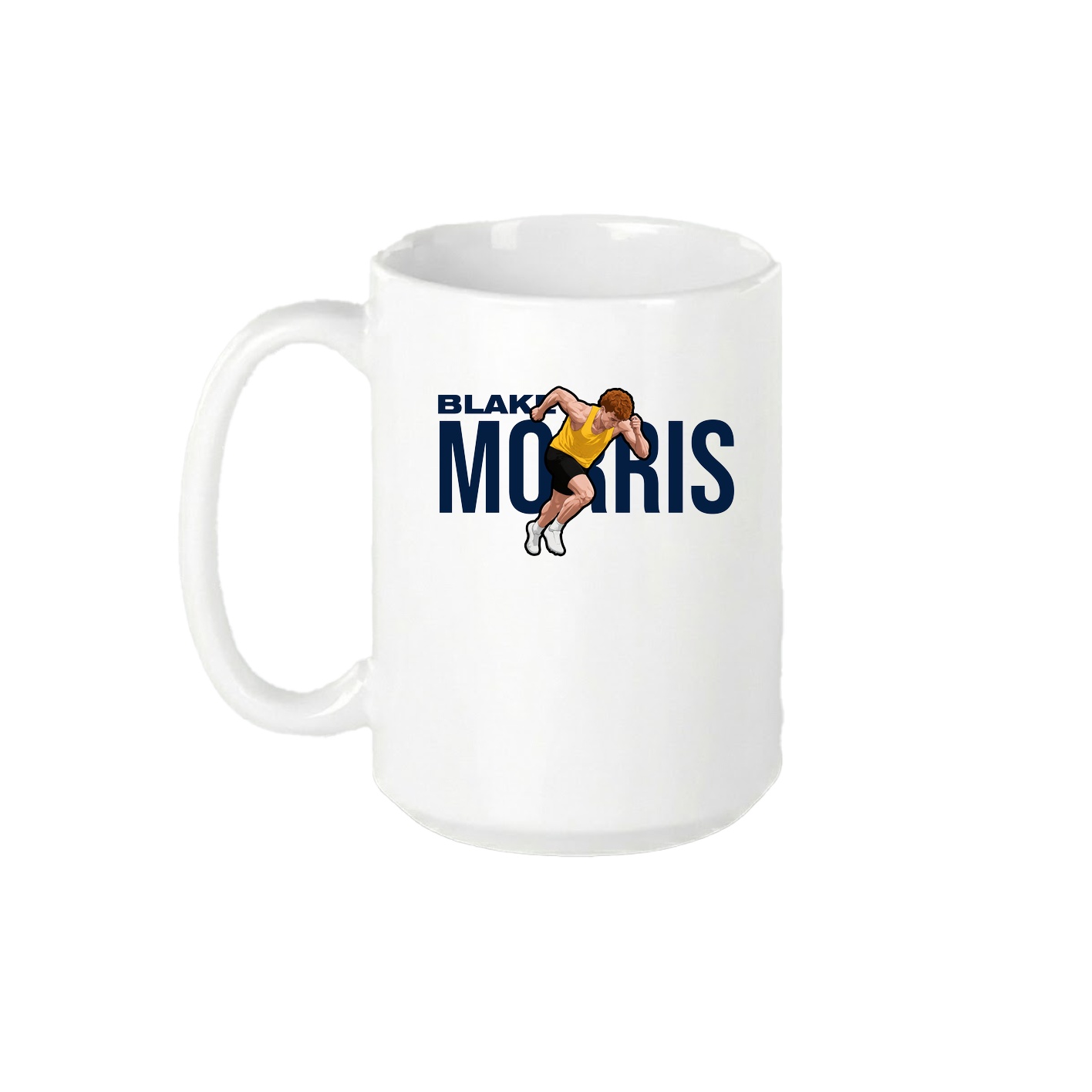 15oz Coffee Mug — Player Name in White