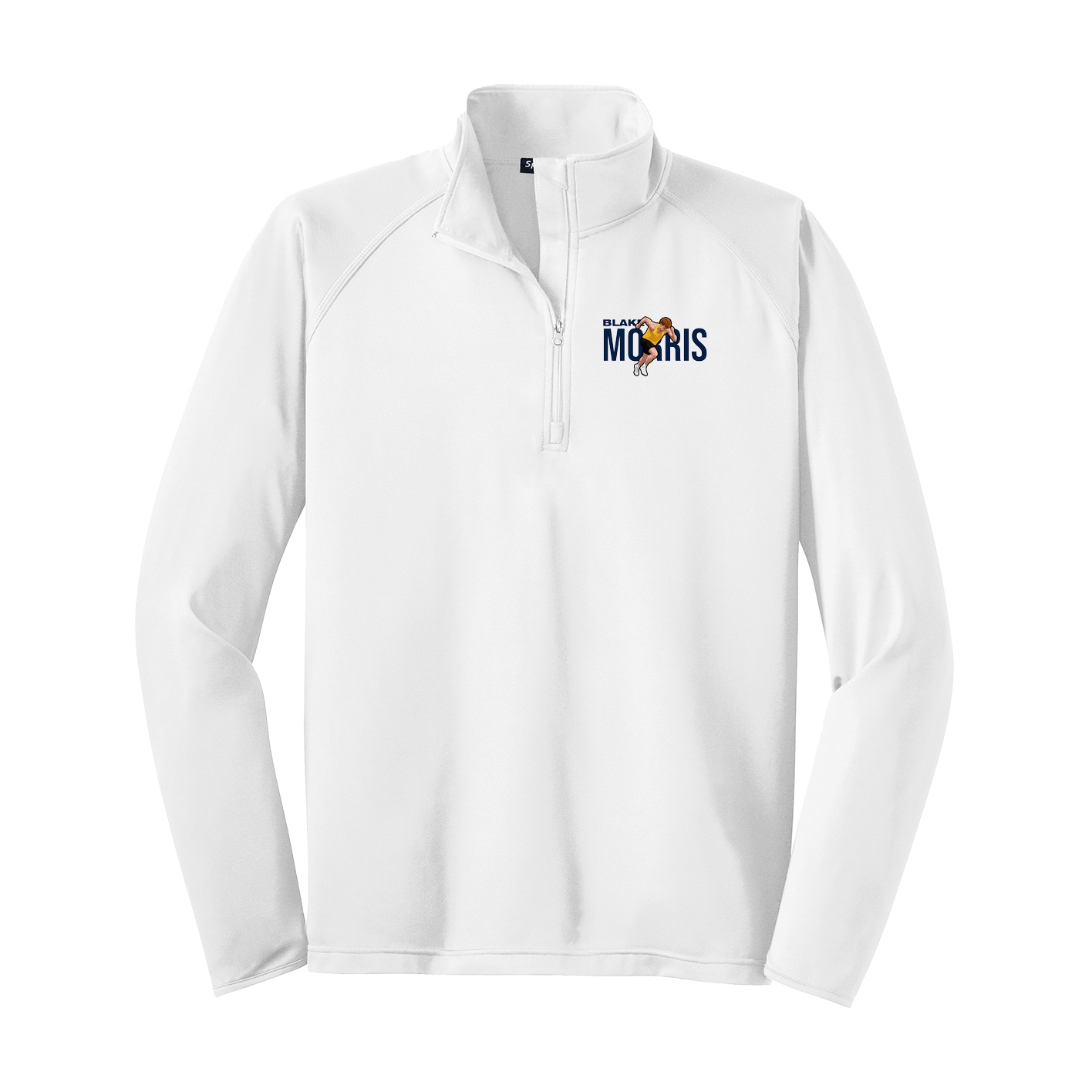 Q-Zip Pullover — Player Name in White