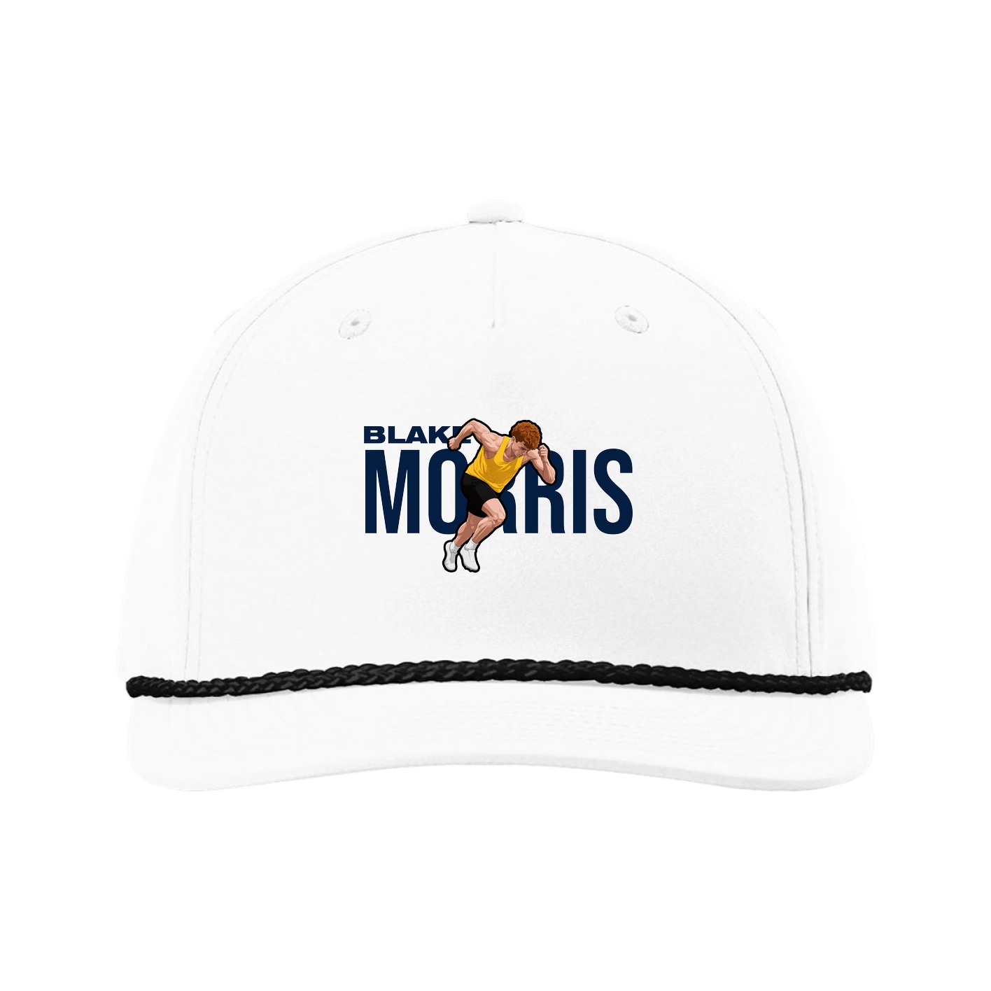Five-Panel Classic Rope Cap — Player Name in White