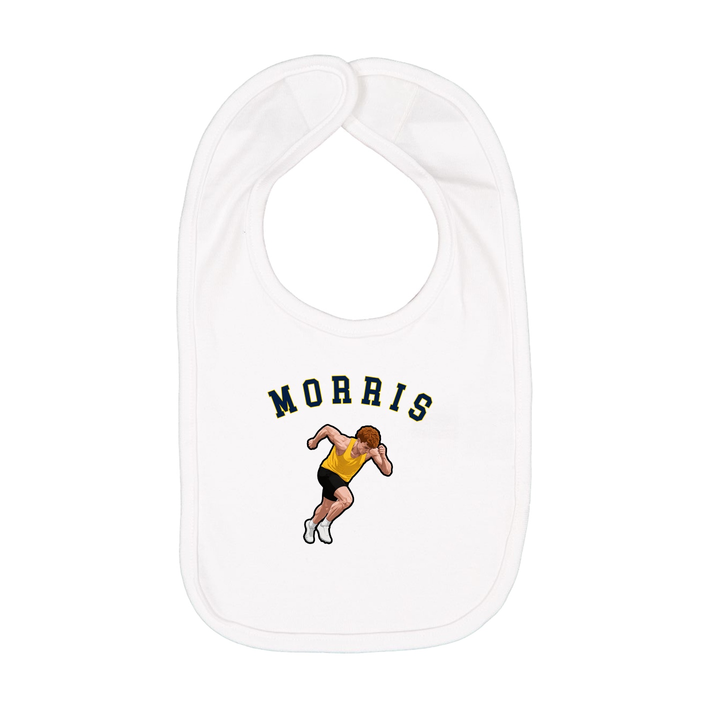 Infant Bib — Shirsey Arch in White