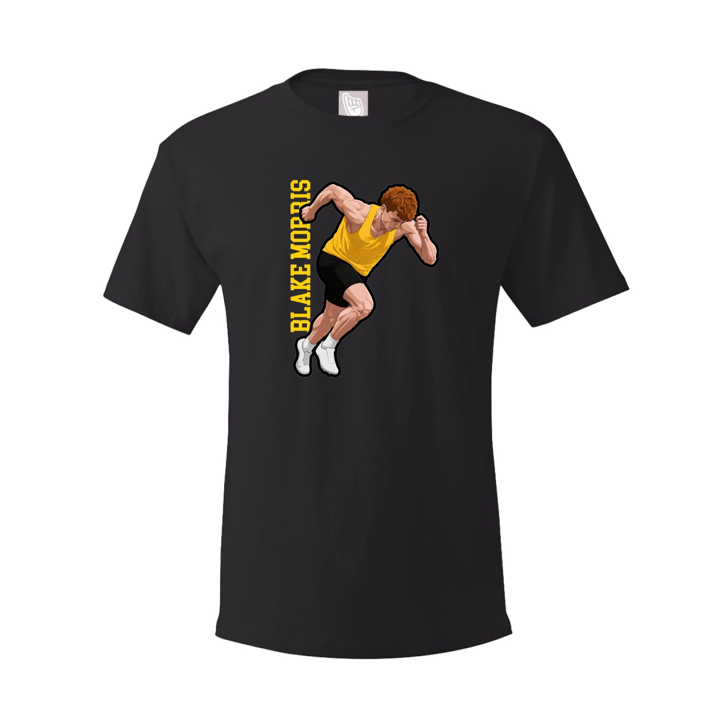 Youth Tee — Name Vertical in Black