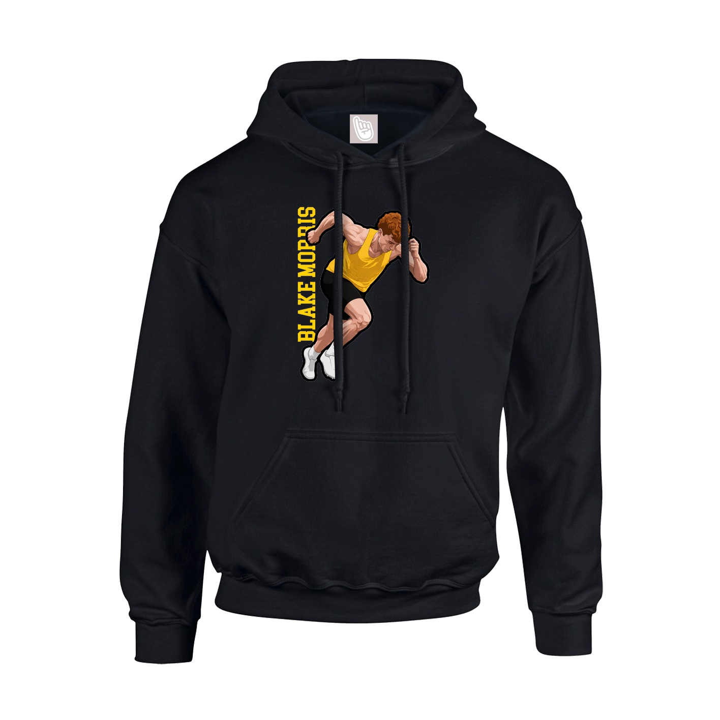 Youth Hoodie — Name Vertical in Black