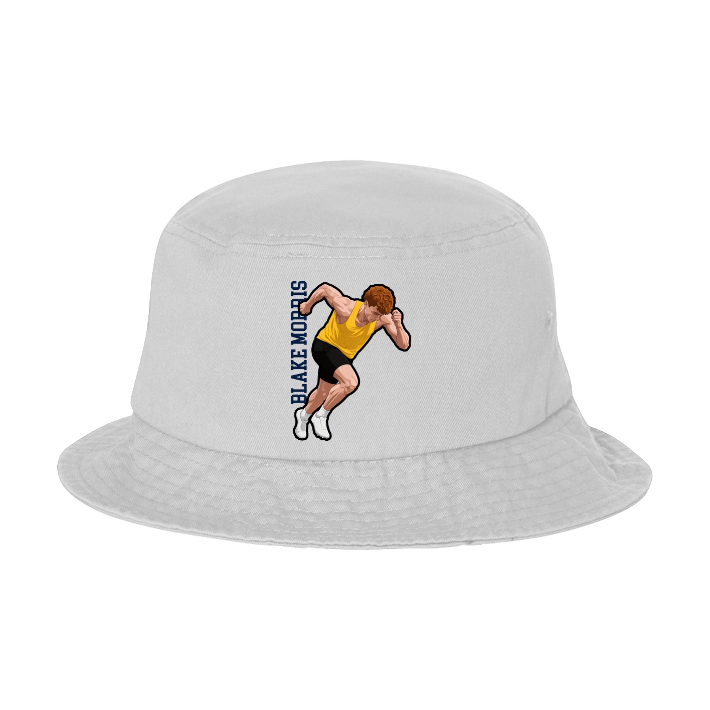Bucket Cap — Name Vertical in White