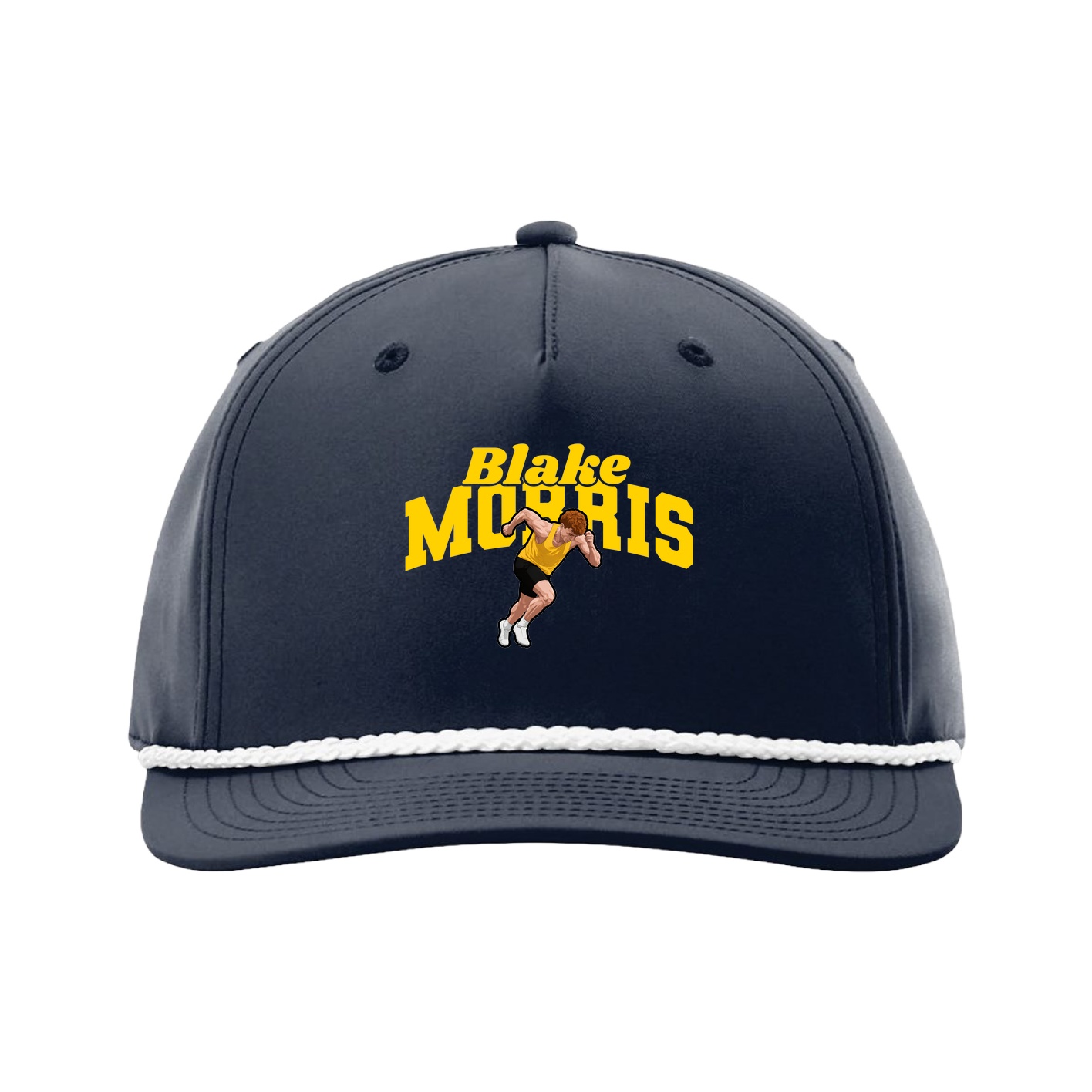 Five-Panel Classic Rope Cap — Signature Arch in Navy