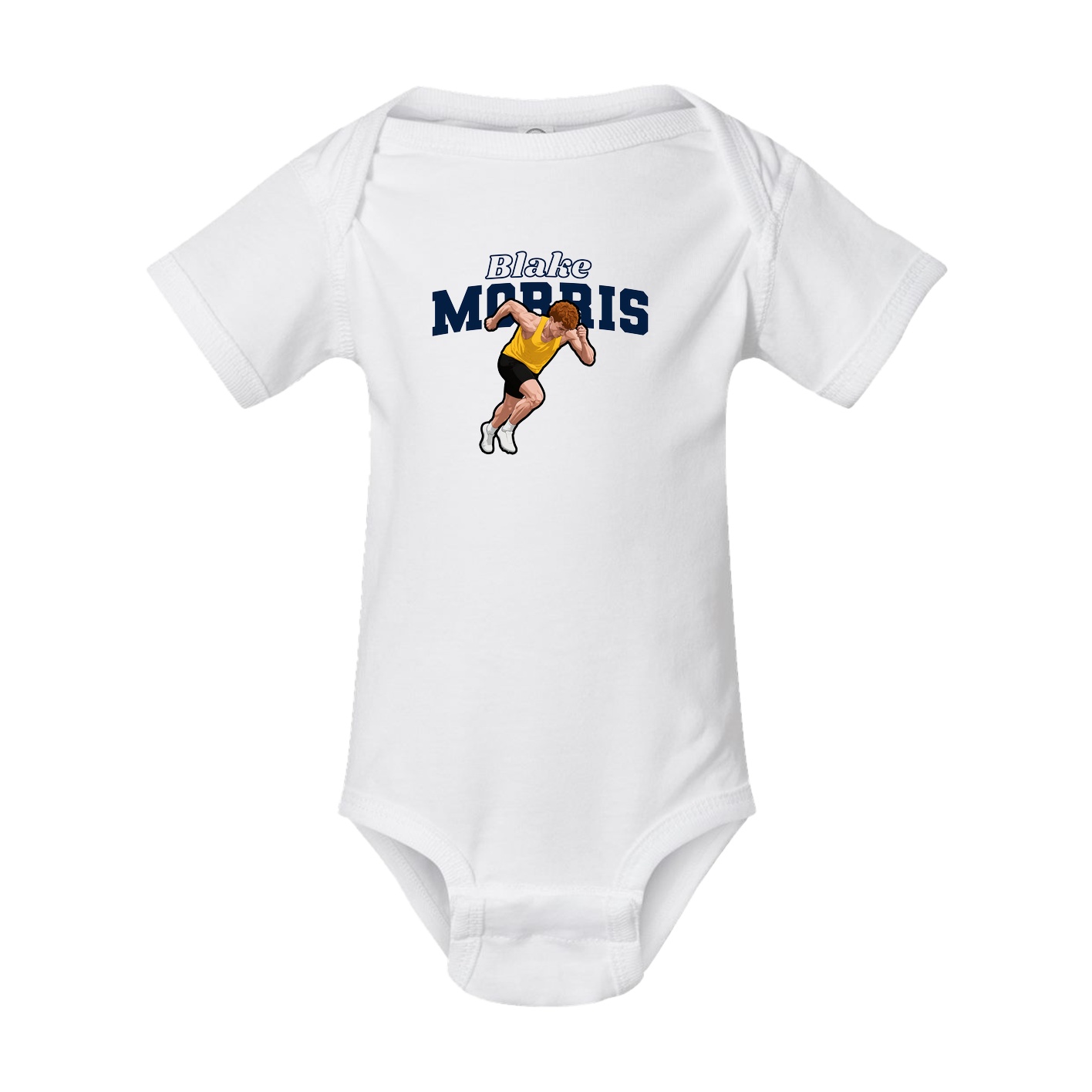 Baby Onesie — Name Arch in White