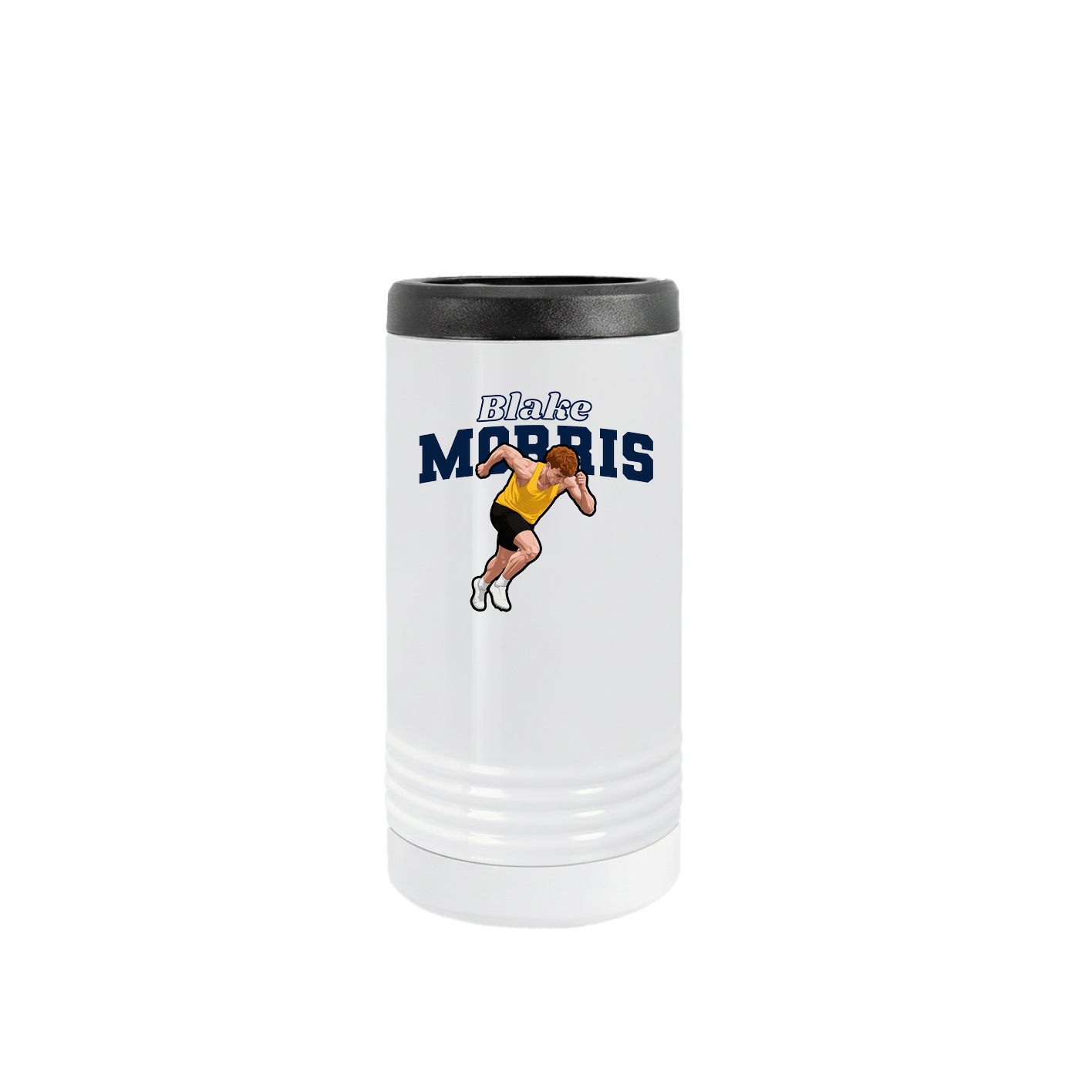 Slim Beverage Holder — Name Arch in White