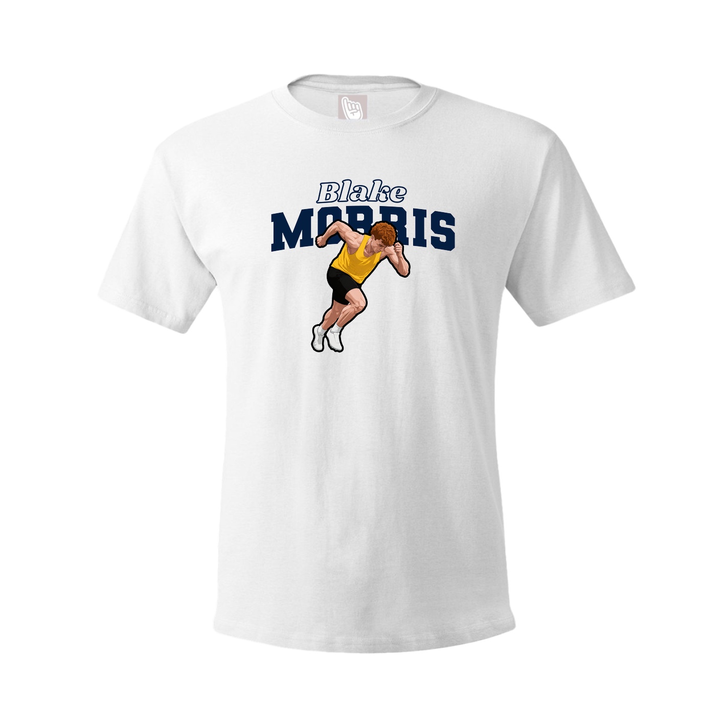 Youth Tee — Name Arch in White