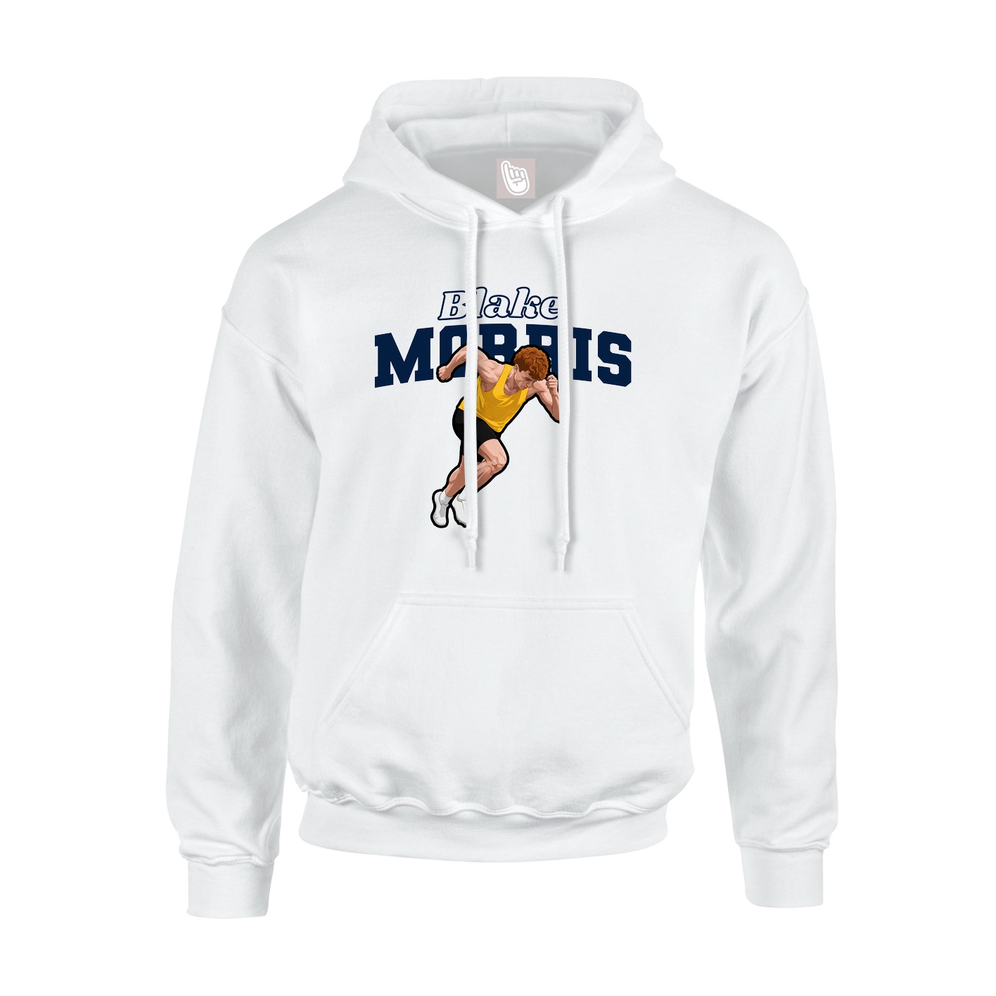 Hoodie — Name Arch in White