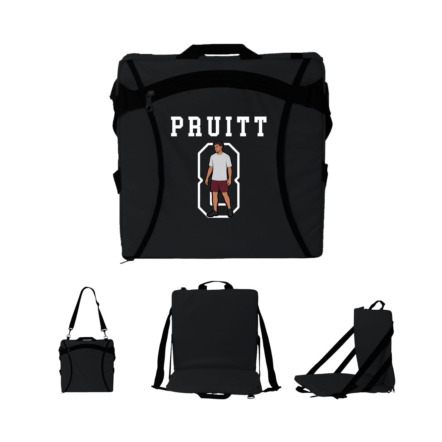 Folding Stadium Seat — Shirsey in Black