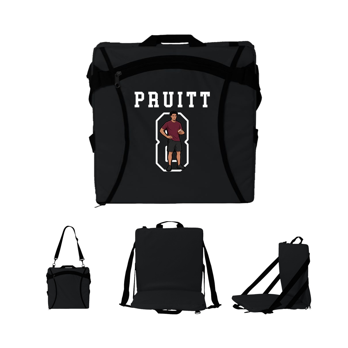 Folding Stadium Seat — Shirsey in Black