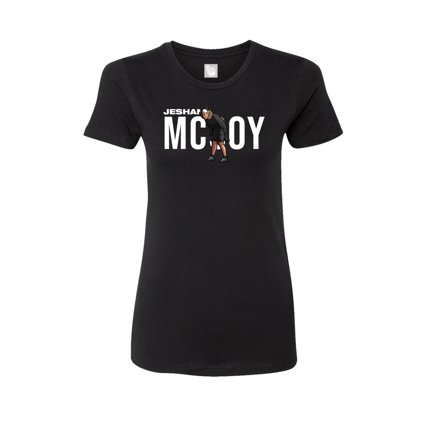 Fitted Women's Tee — Player Name in Black