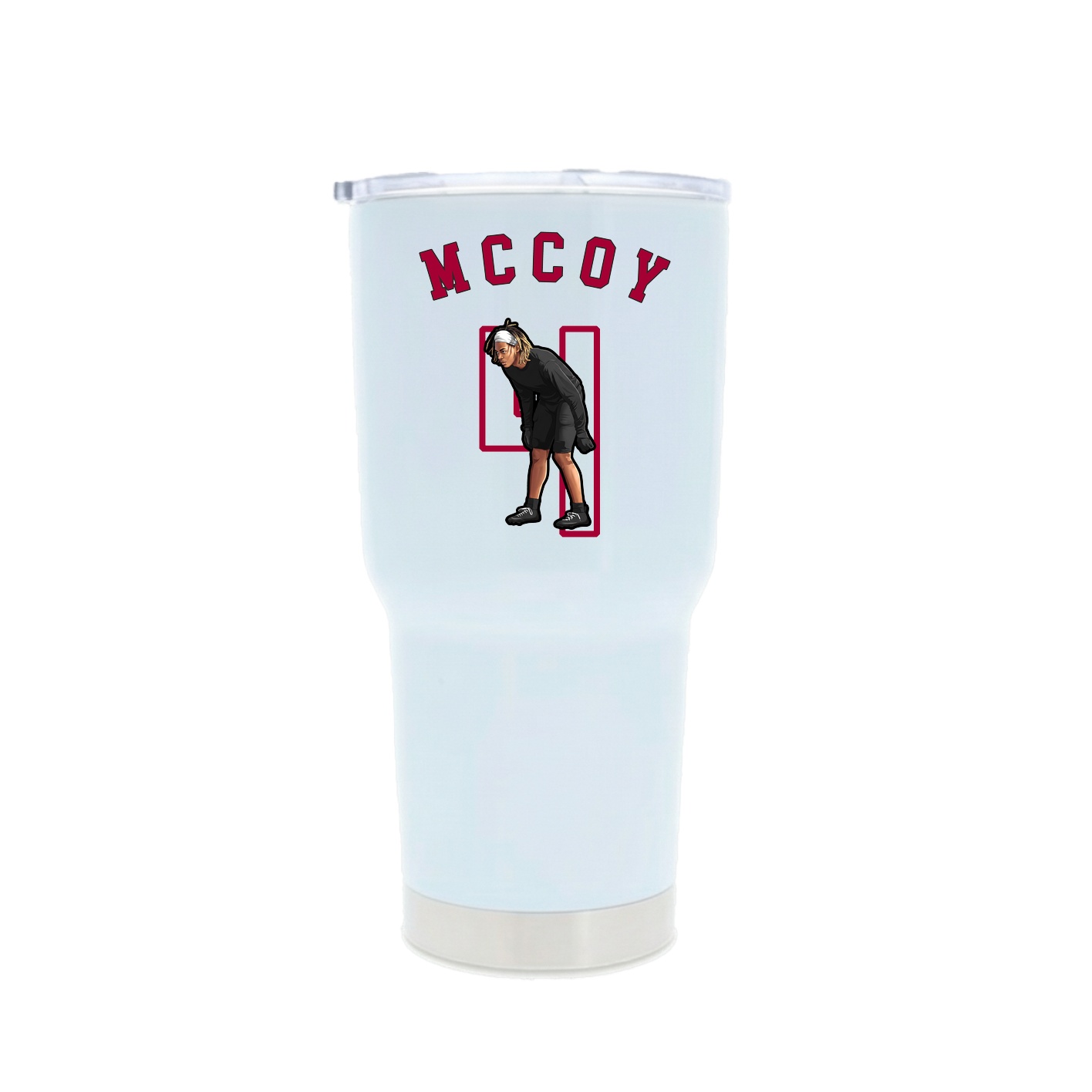 30oz Stainless Steel Tumbler — Shirsey Arch in White