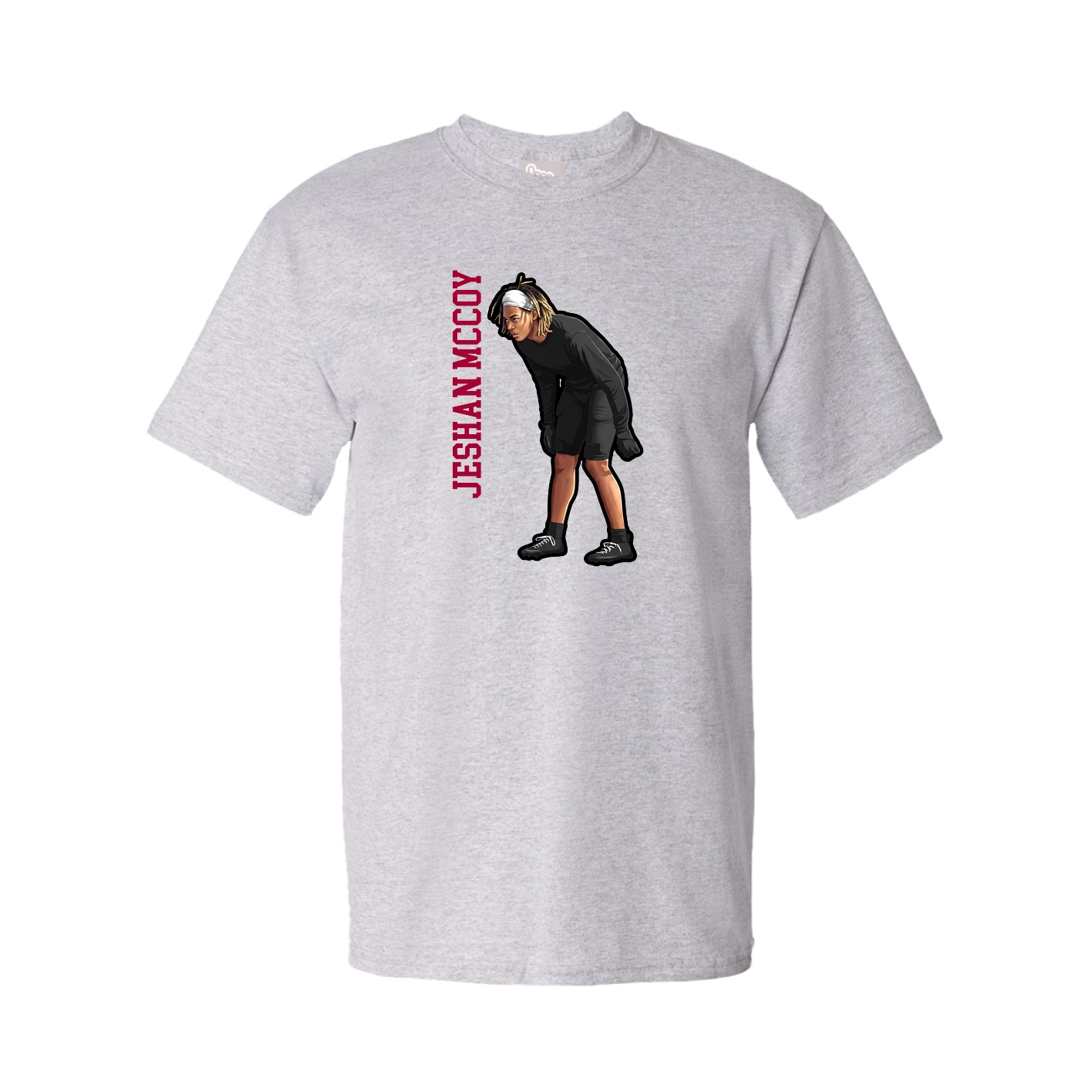Tee — Name Vertical in Grey