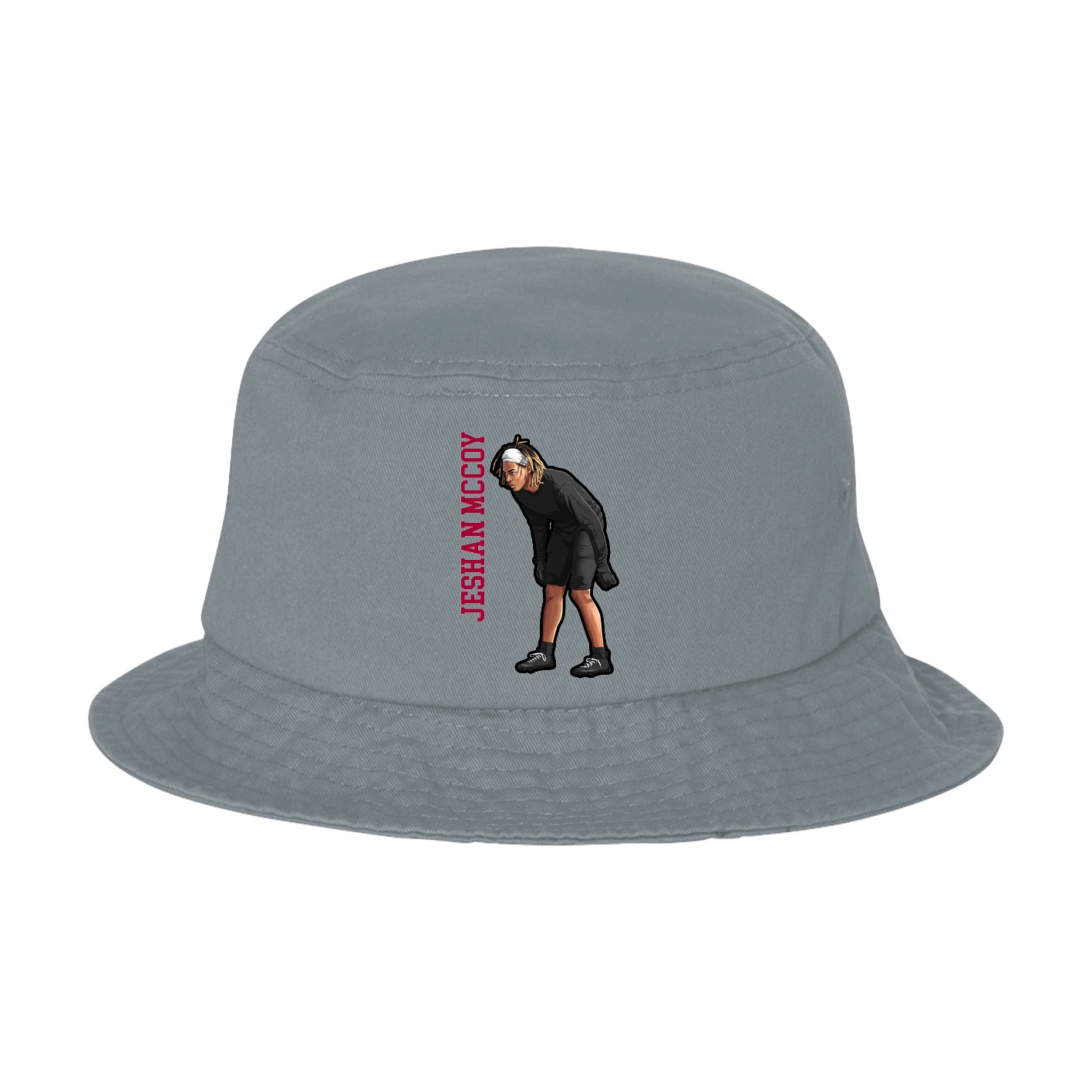 Bucket Cap — Name Vertical in Grey