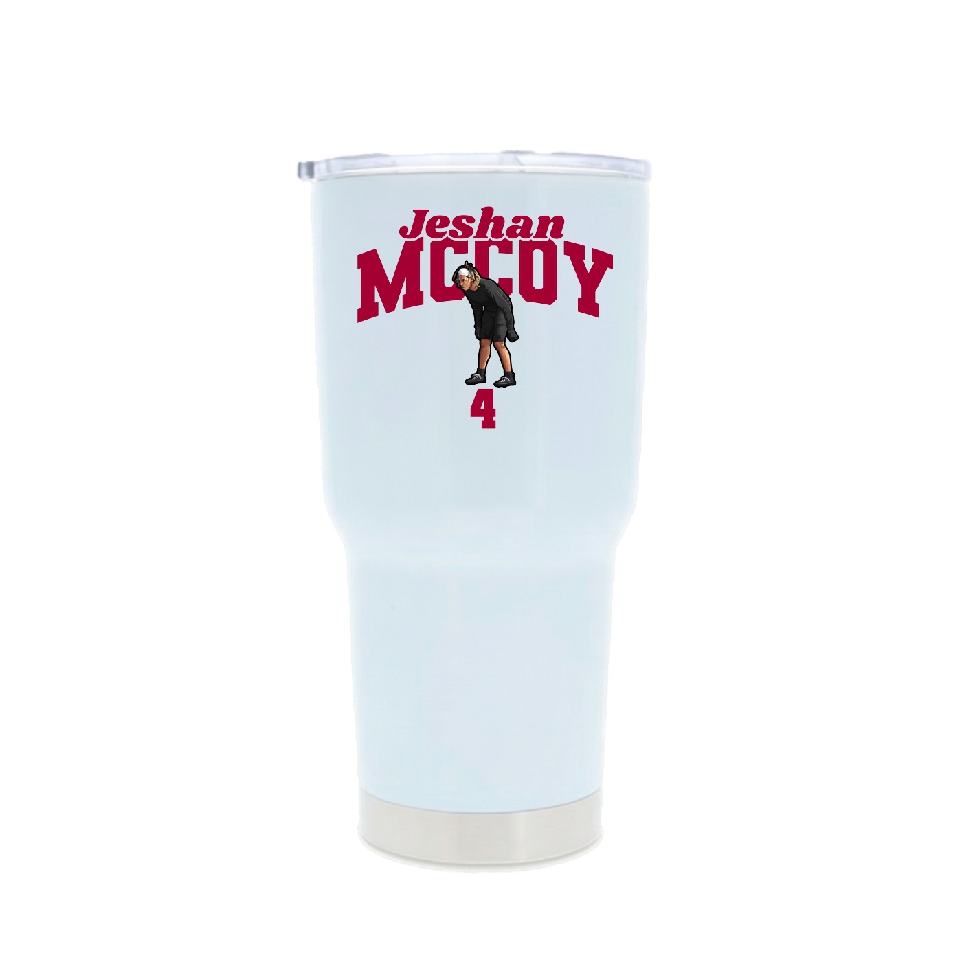 30oz Stainless Steel Tumbler — Signature Arch in White