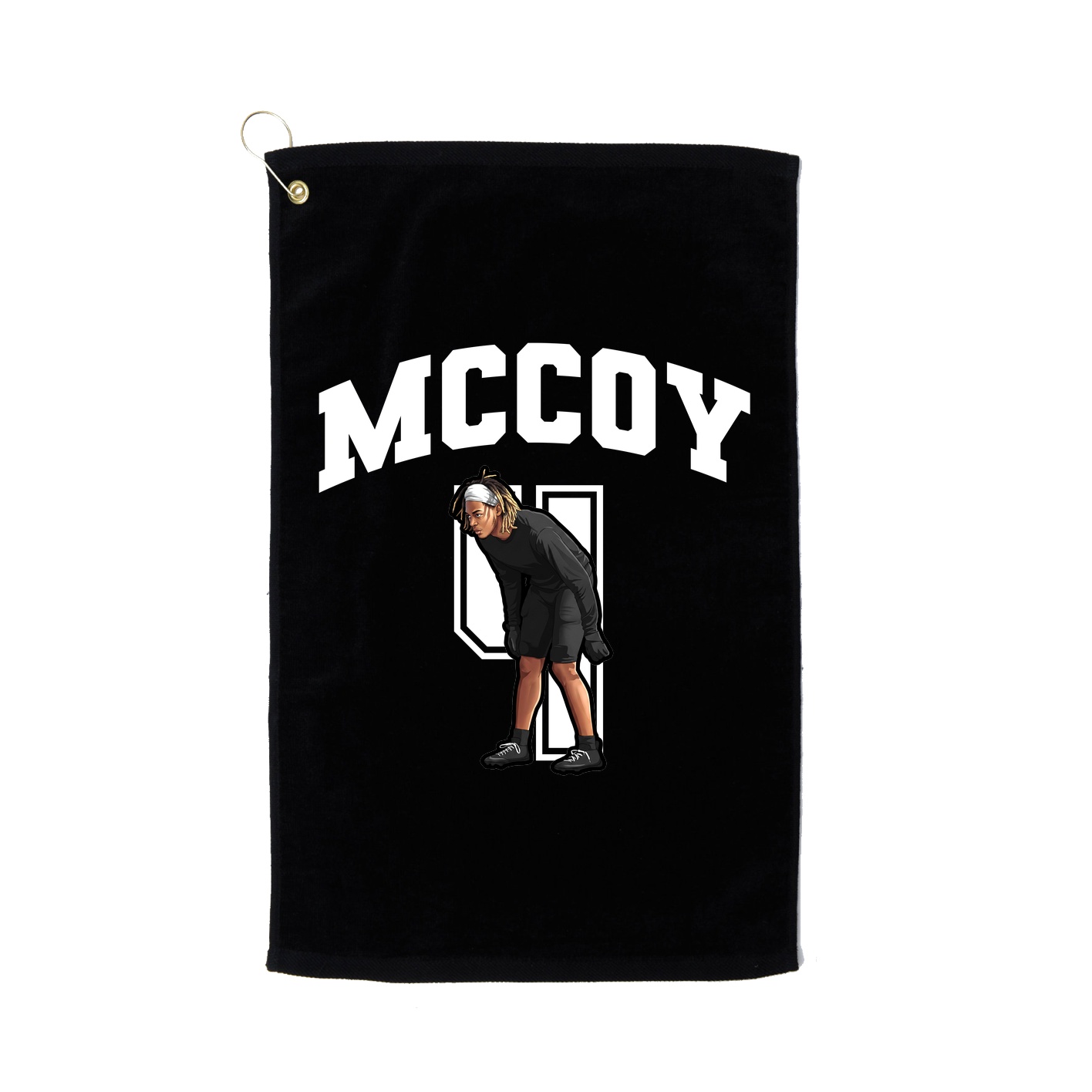 Golf Towel — Number in Black