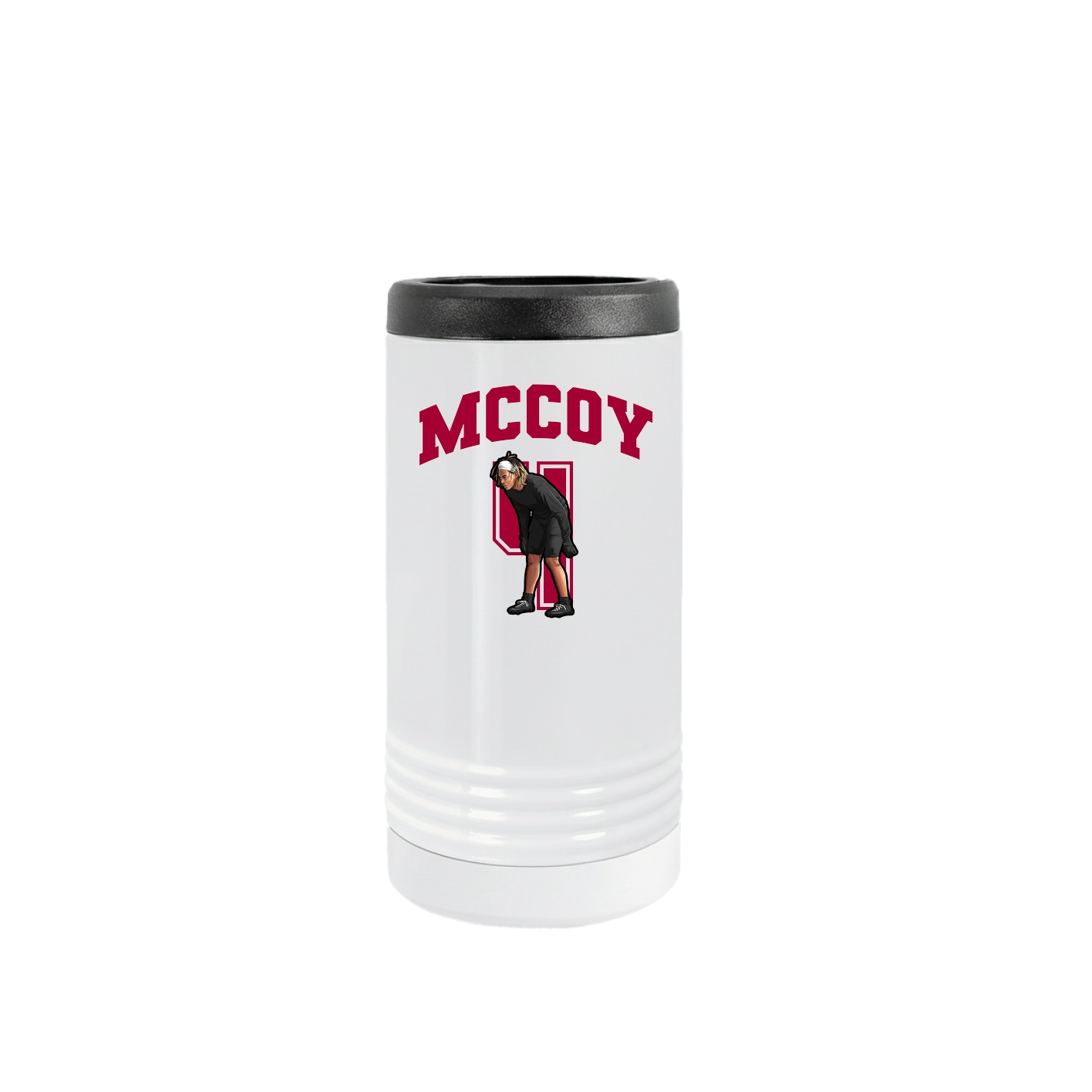 Slim Beverage Holder — Number in White