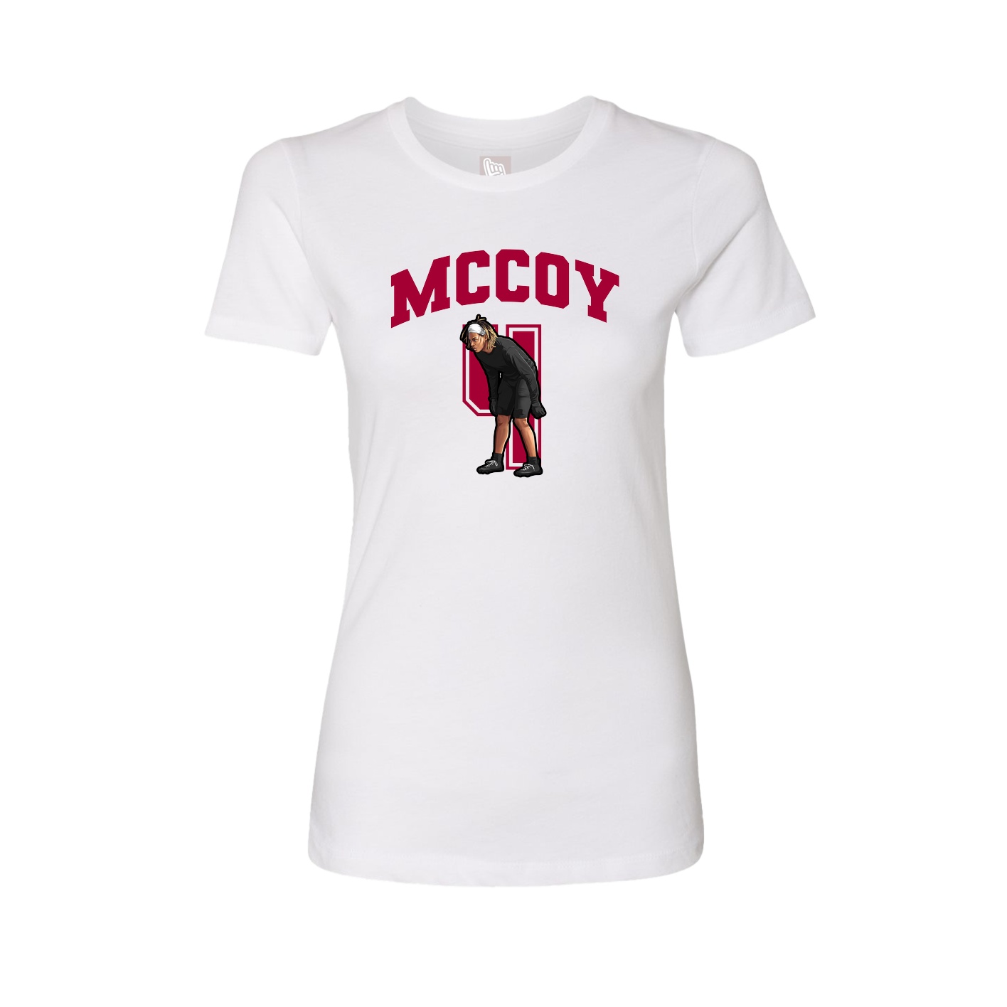 Womens Tee — Number in White