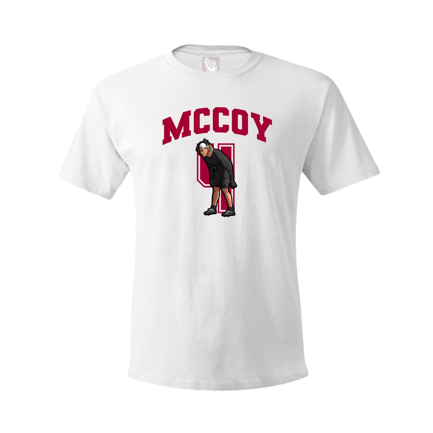Youth Tee — Number in White