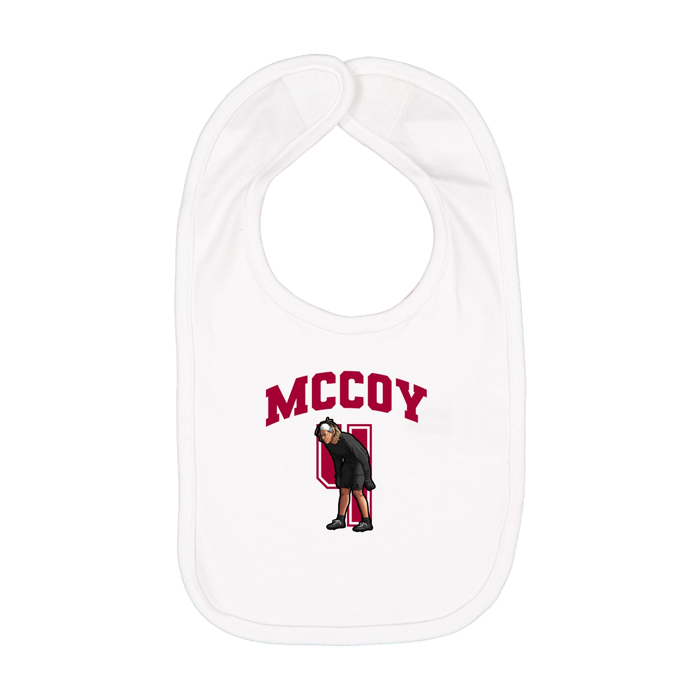 Infant Bib — Number in White