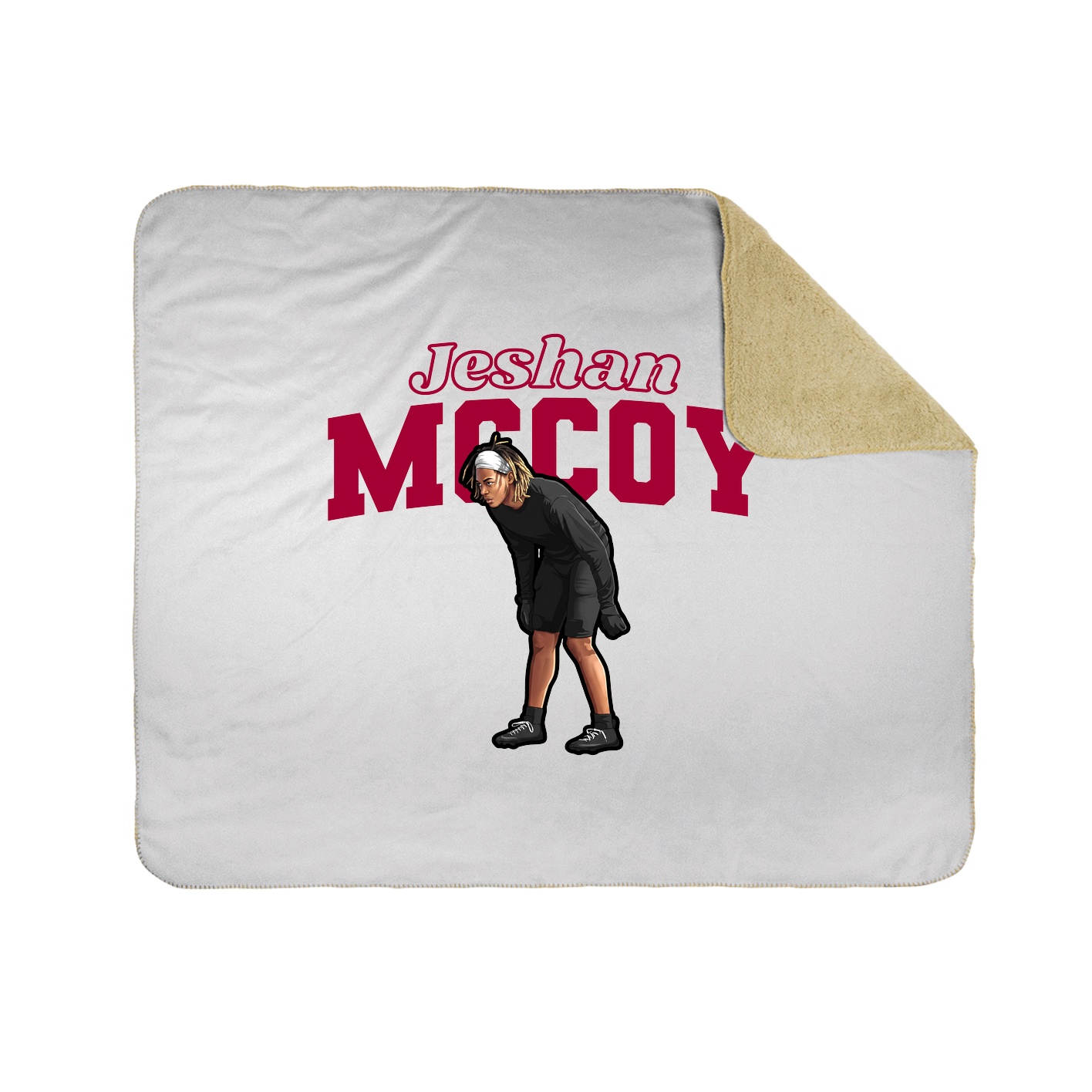Throw Blanket — Name Arch in White