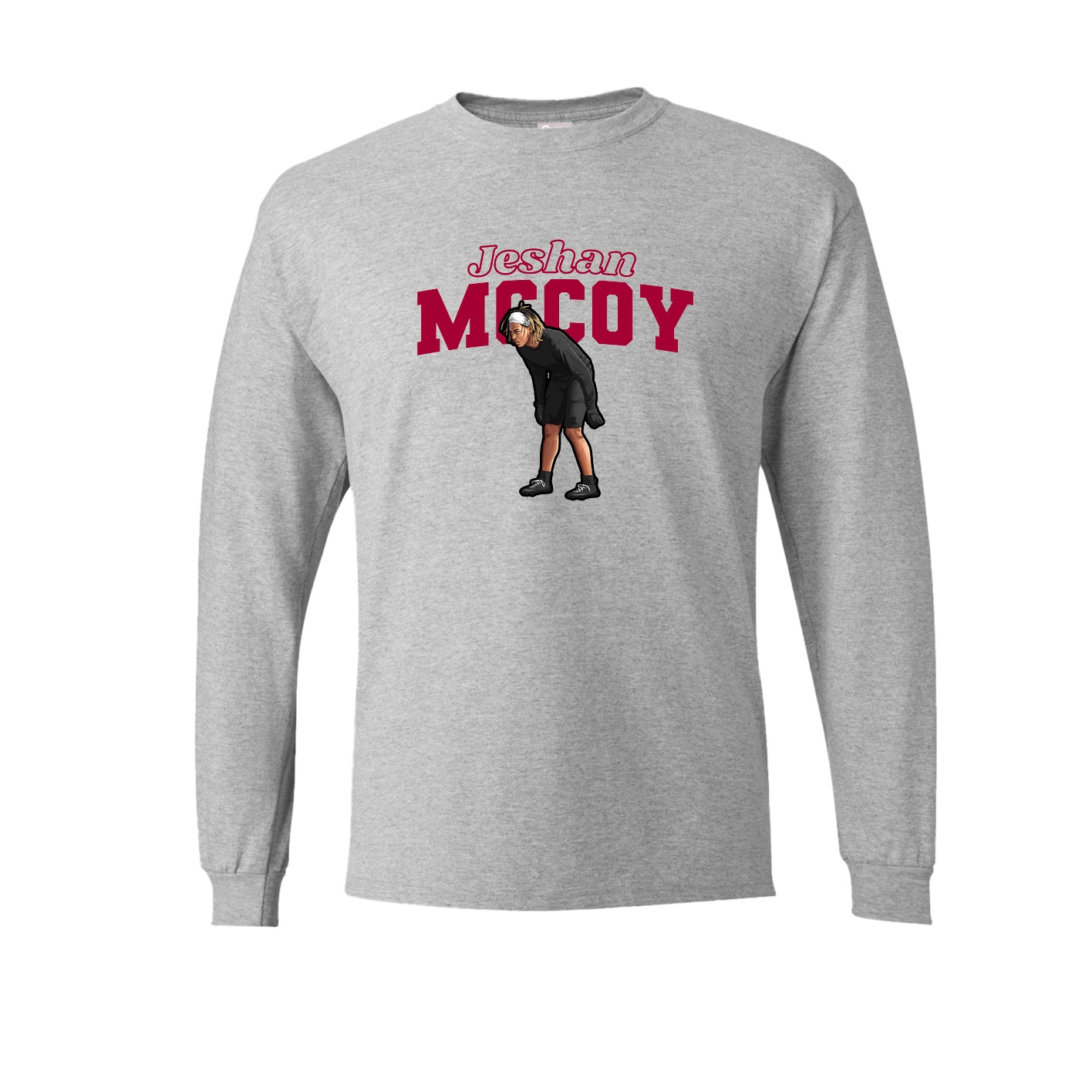 Long Sleeve Tee — Name Arch in Grey