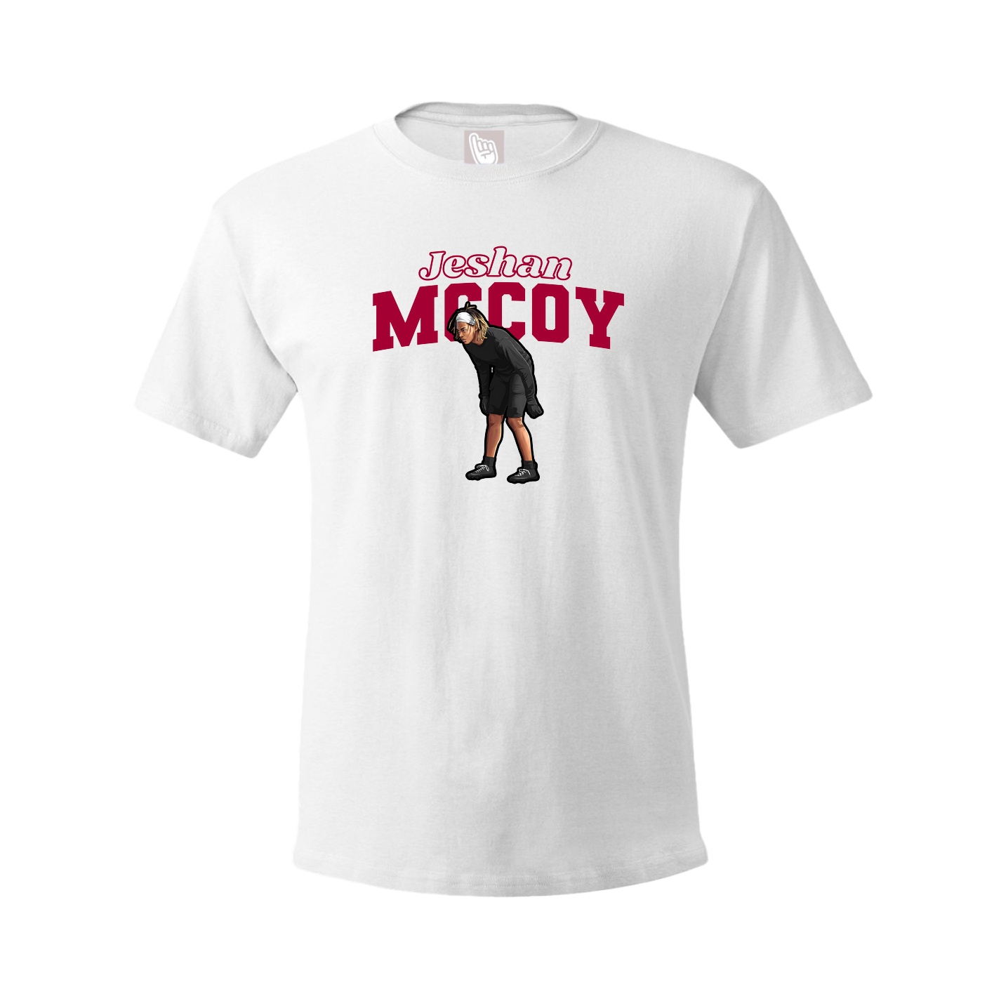 Youth Tee — Name Arch in White