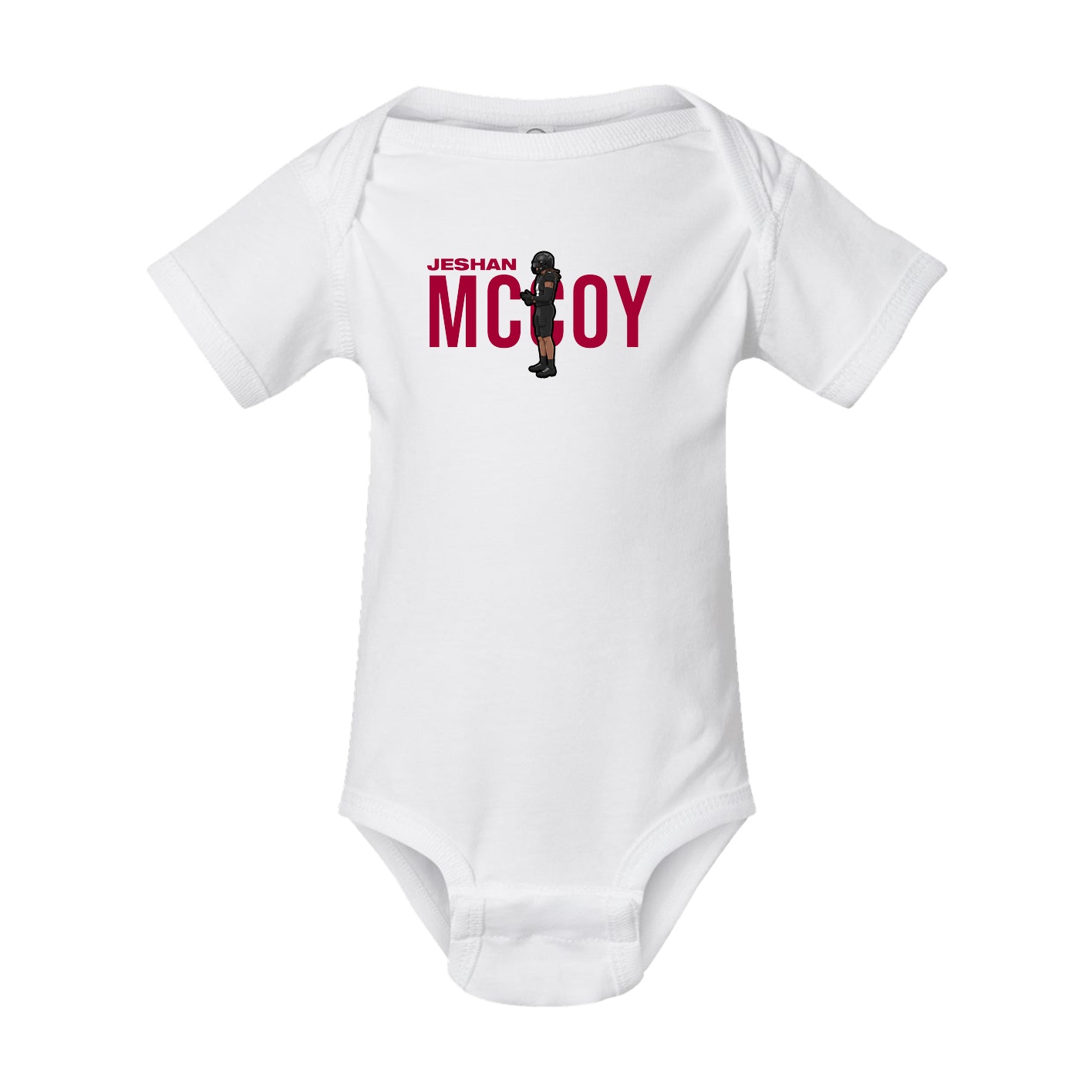 Baby Onesie — Player Name in White