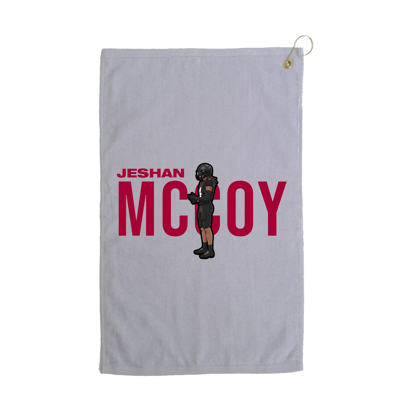 Golf Towel — Player Name in Grey