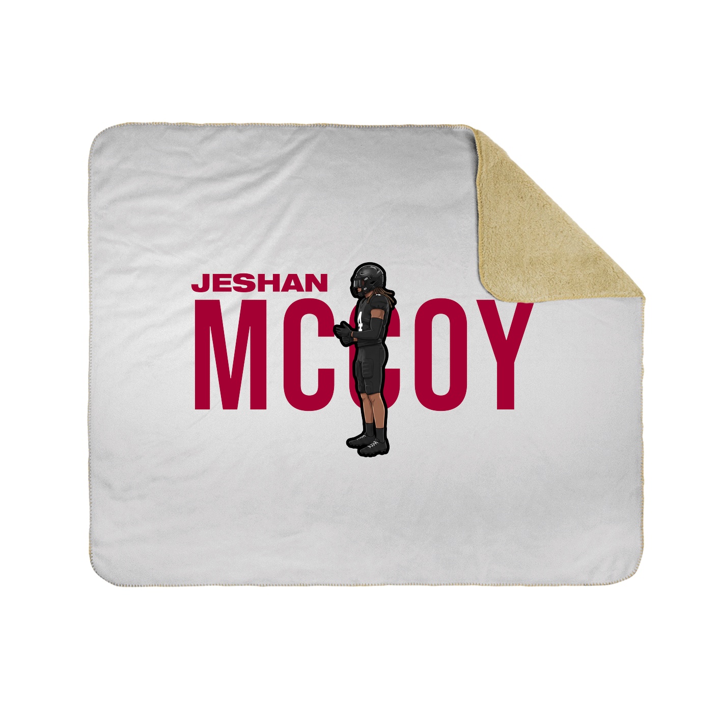 Throw Blanket — Player Name in White