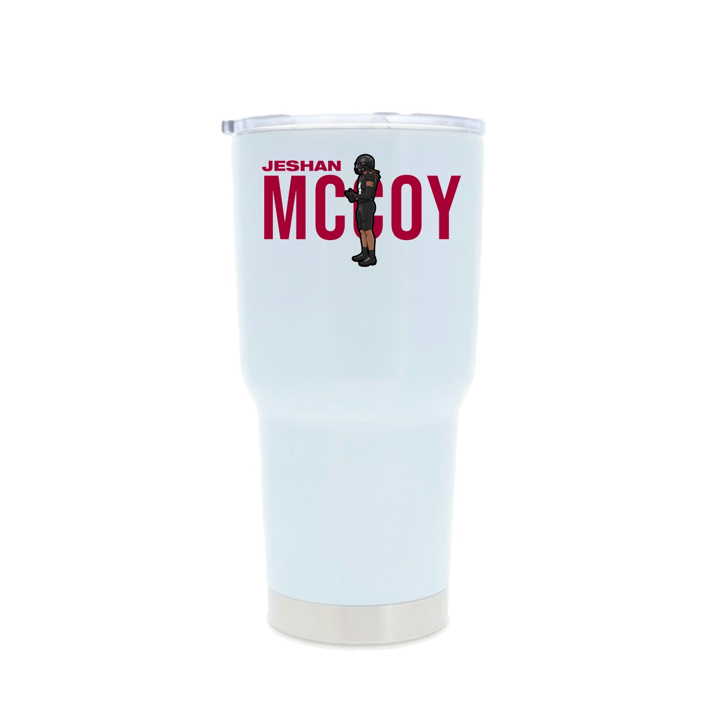 30oz Stainless Steel Tumbler — Player Name in White