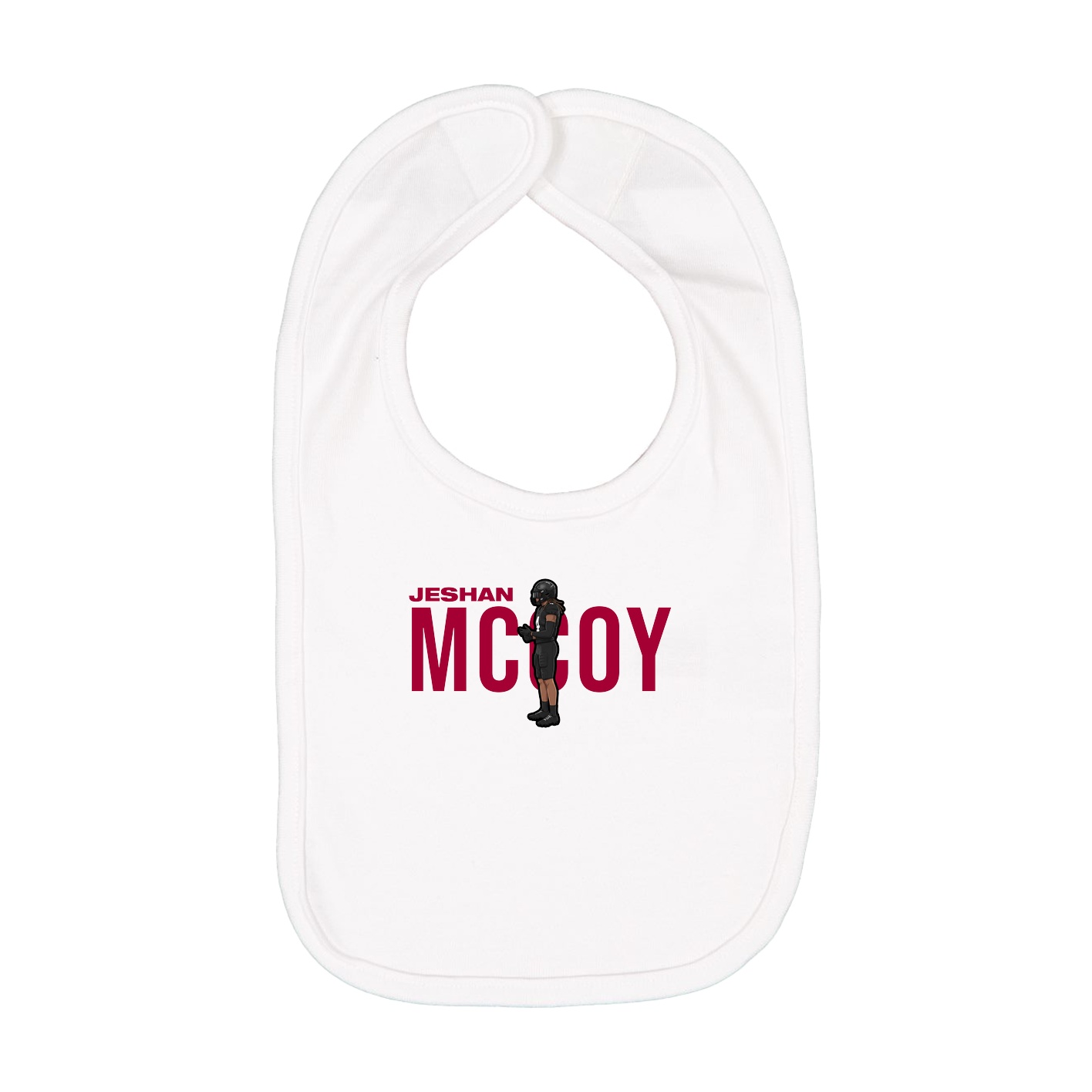 Infant Bib — Player Name in White