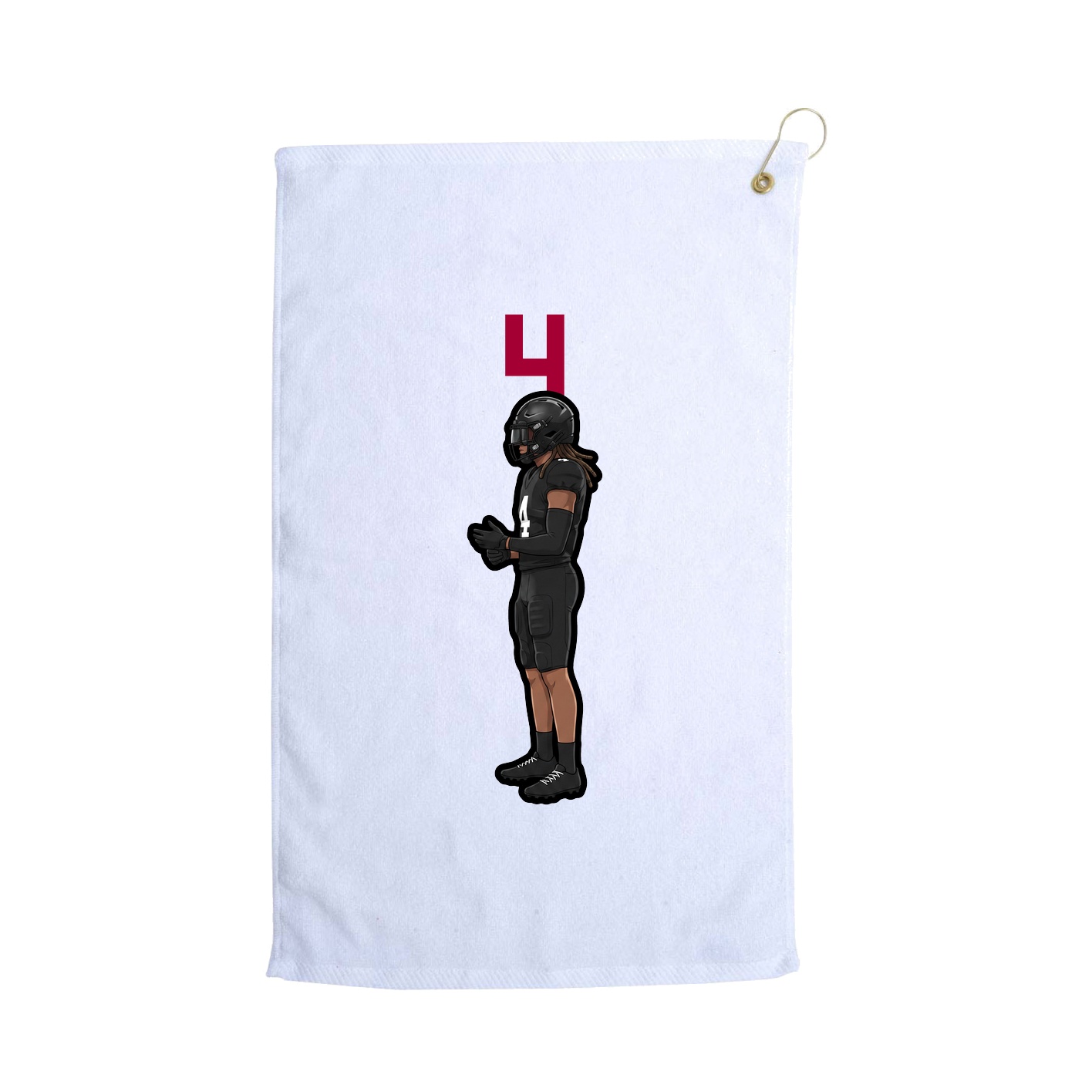 Golf Towel — Number Top in White
