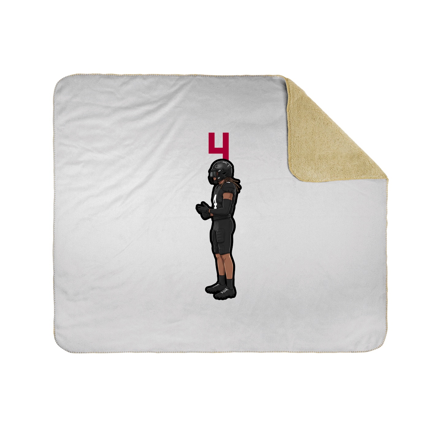 Throw Blanket — Number Top in White