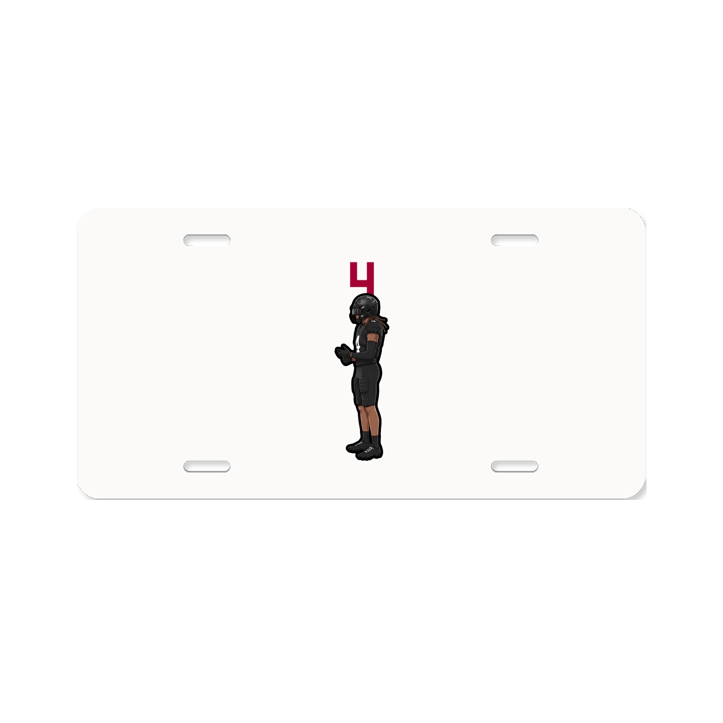 License Plate — Number Top in Classic