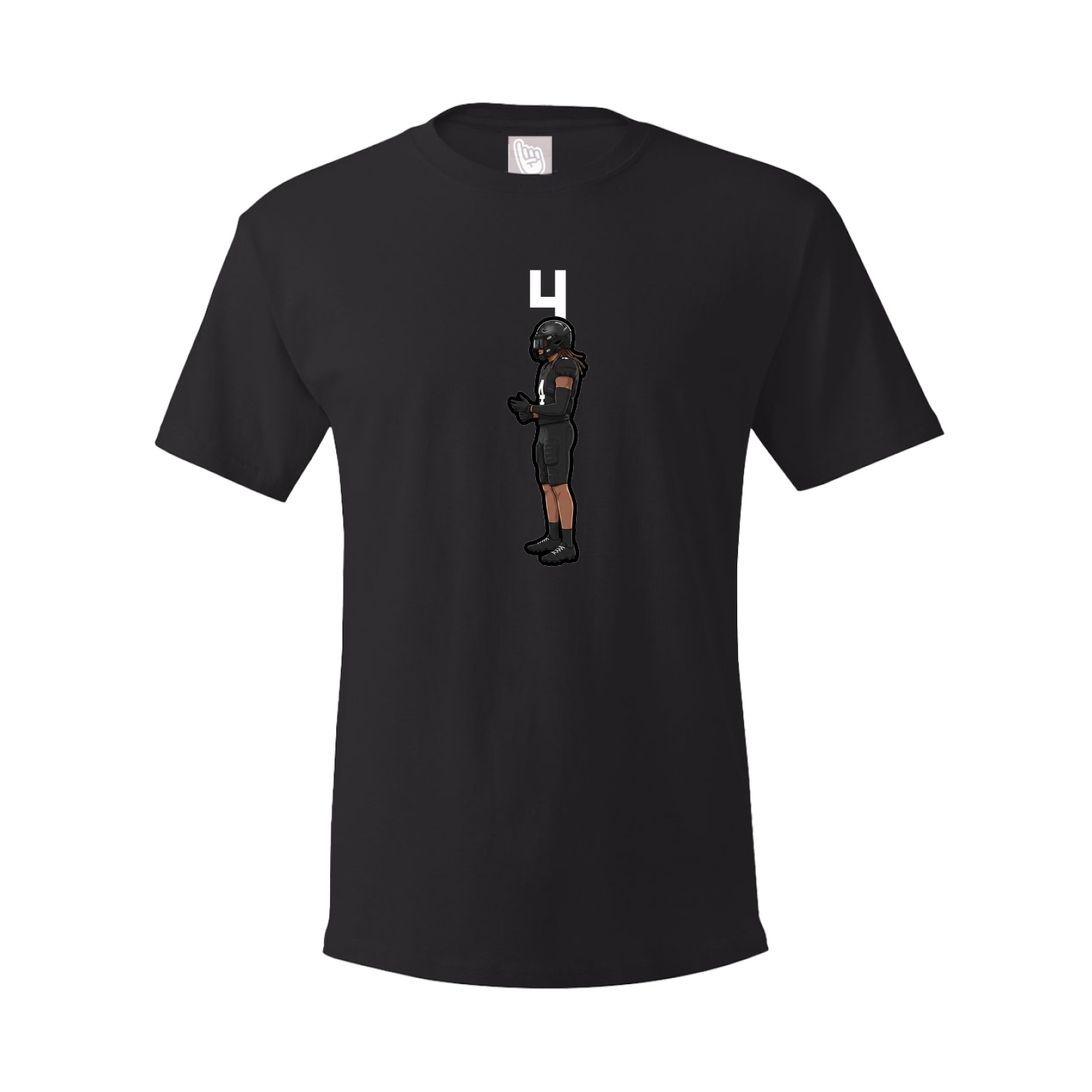Youth Tee — Number Top in Black